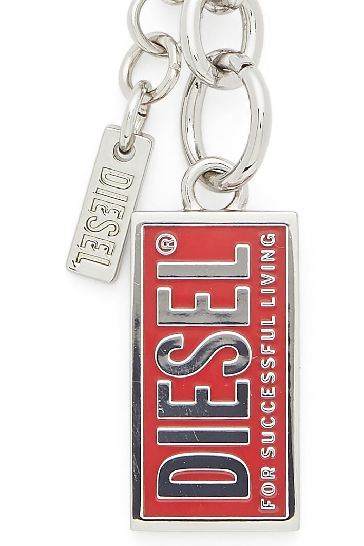 Diesel - CHARM-BISCOTTO, Damen Metallschlüsselanhänger mit logo Biscotto Charm in Silber - 4