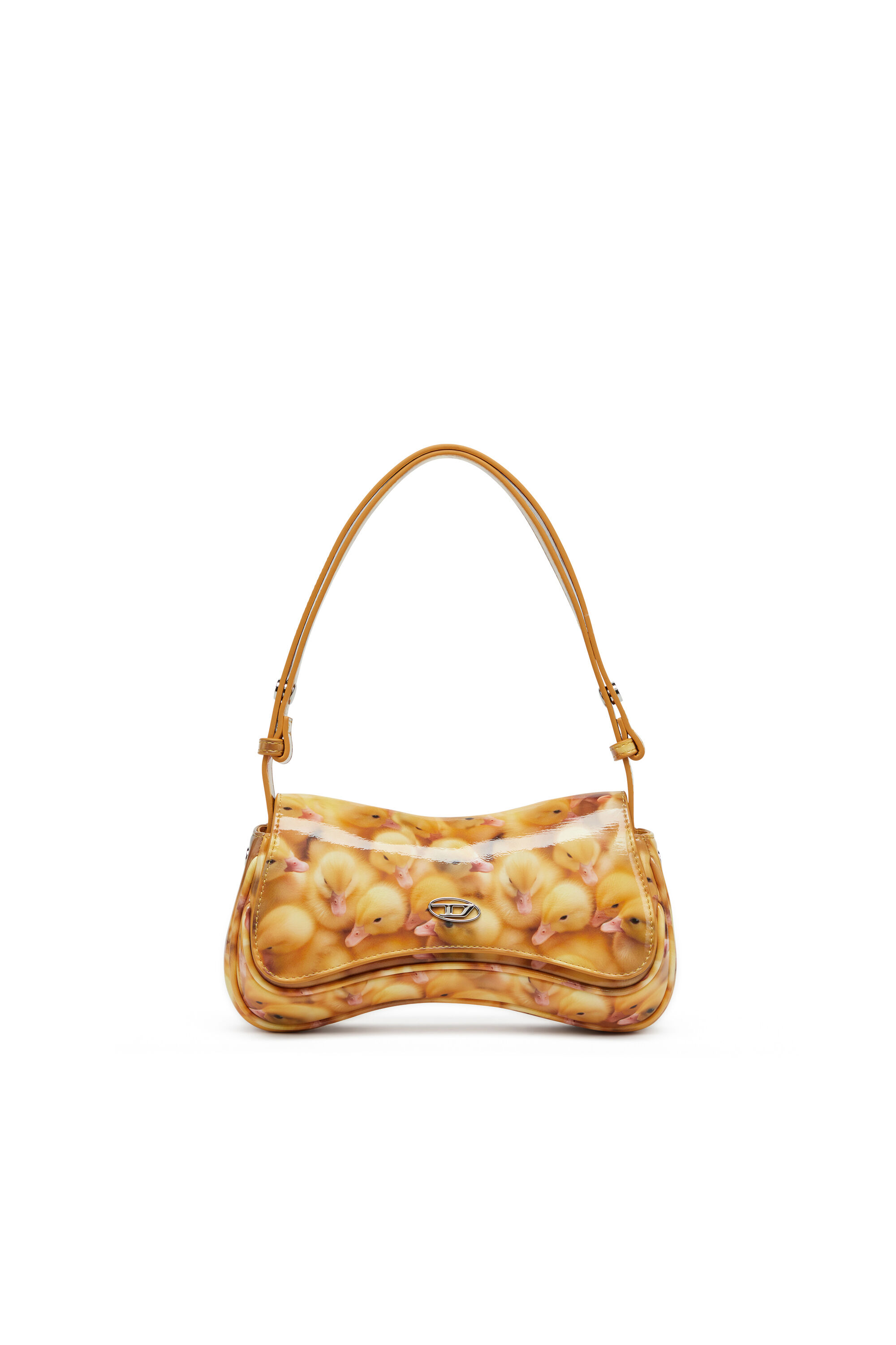 Diesel - PLAY CLUTCH, Damen Play-Glänzende Clutch mit Print in Gelb - 6