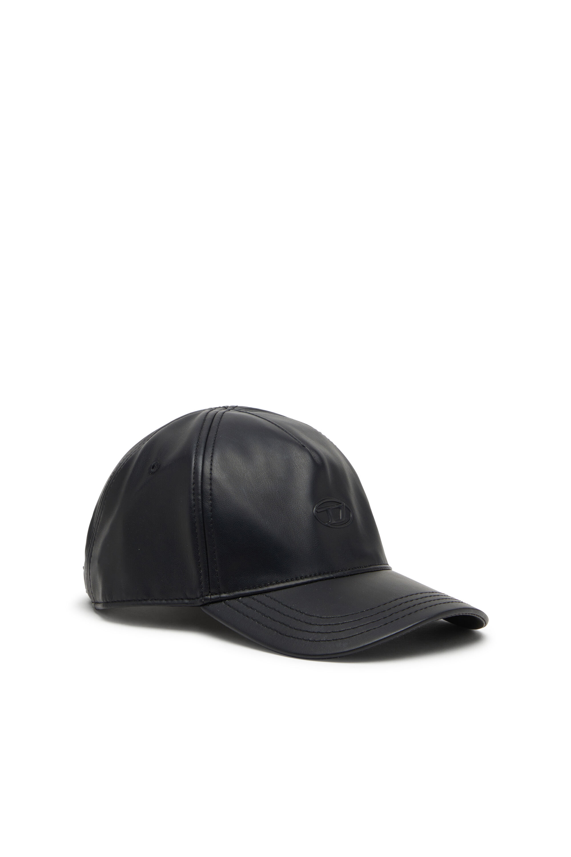 Diesel - C-HEATHER, Herren Beschichtete Baseballkappe mit geprägtem Logo in Schwarz - 1