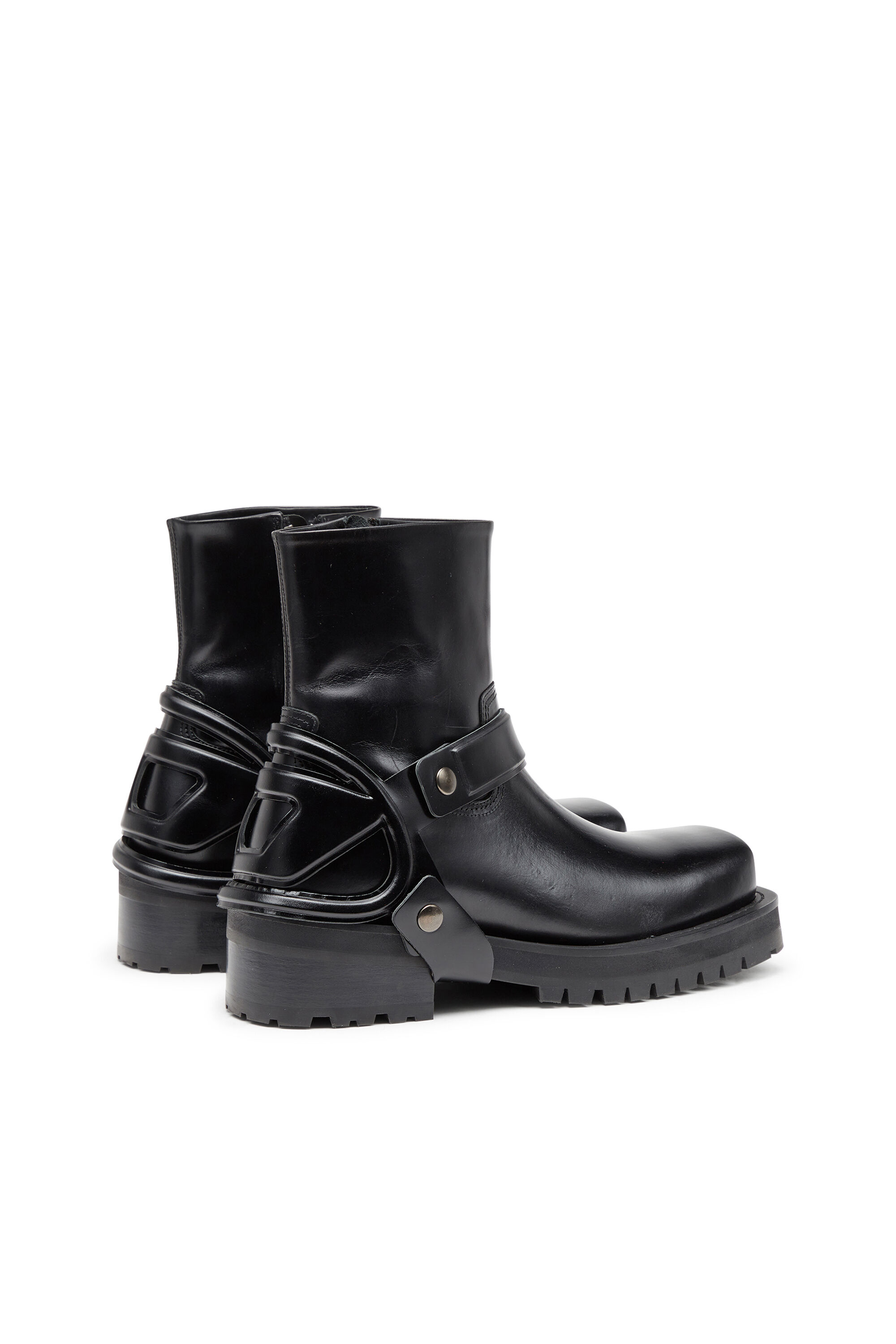 Polished black boots store