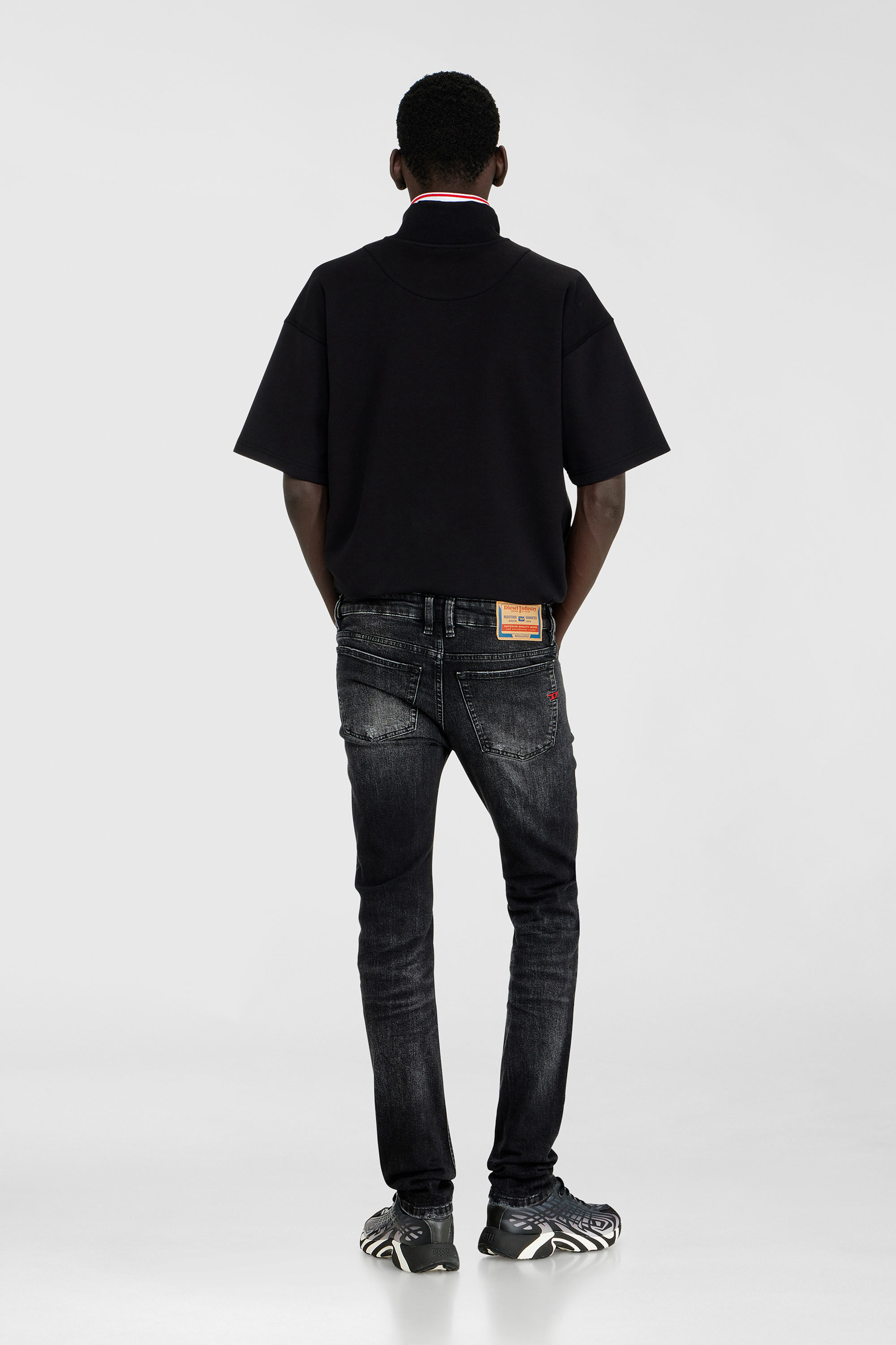 Diesel - Herren Skinny Jeans 1979 Sleenker 0DBDP, Schwarz/Dunkelgrau - 3