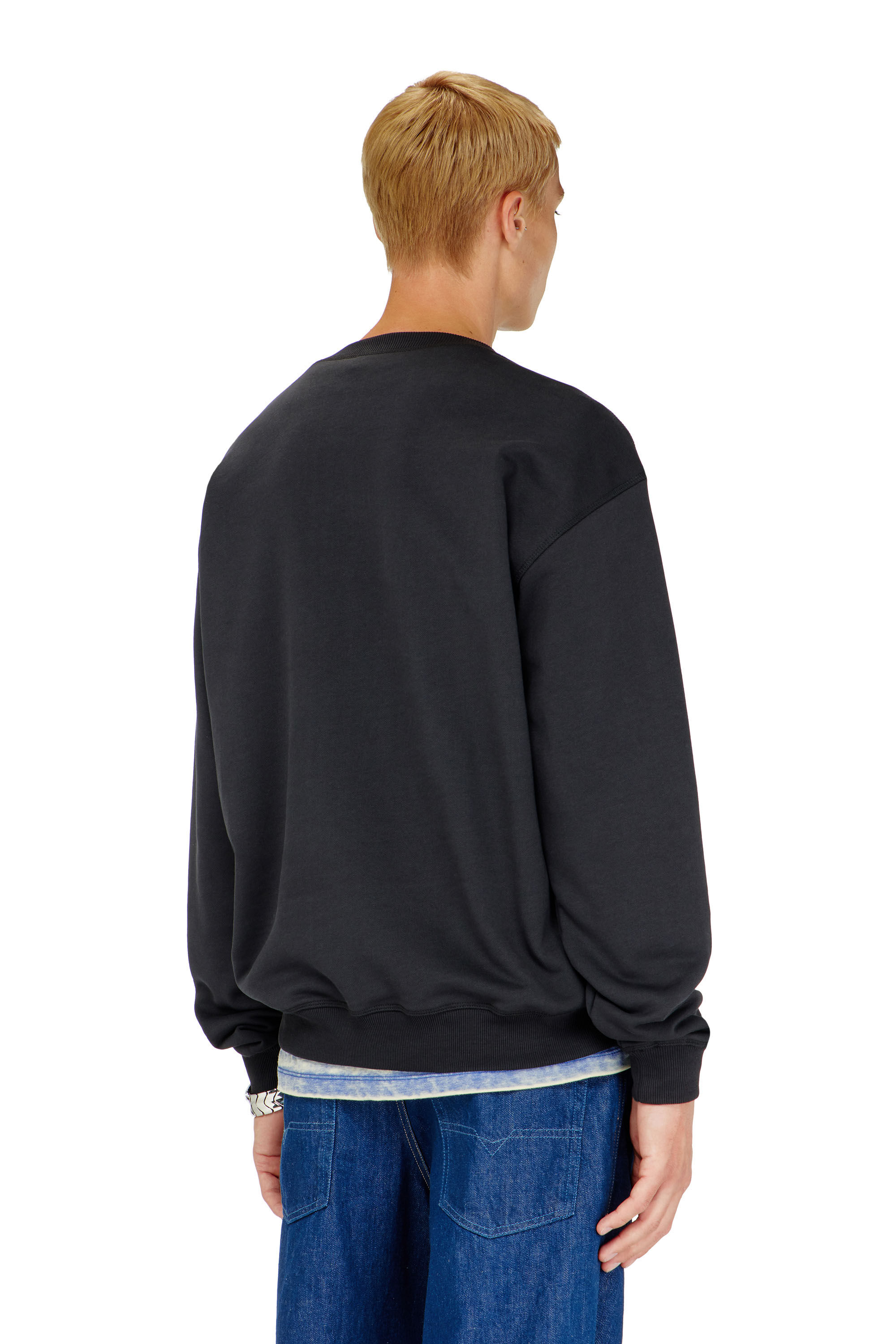Diesel - S-NORM-IOD, Herren Normaler Hoodie mit metallischem Oval D in Schwarz - 4