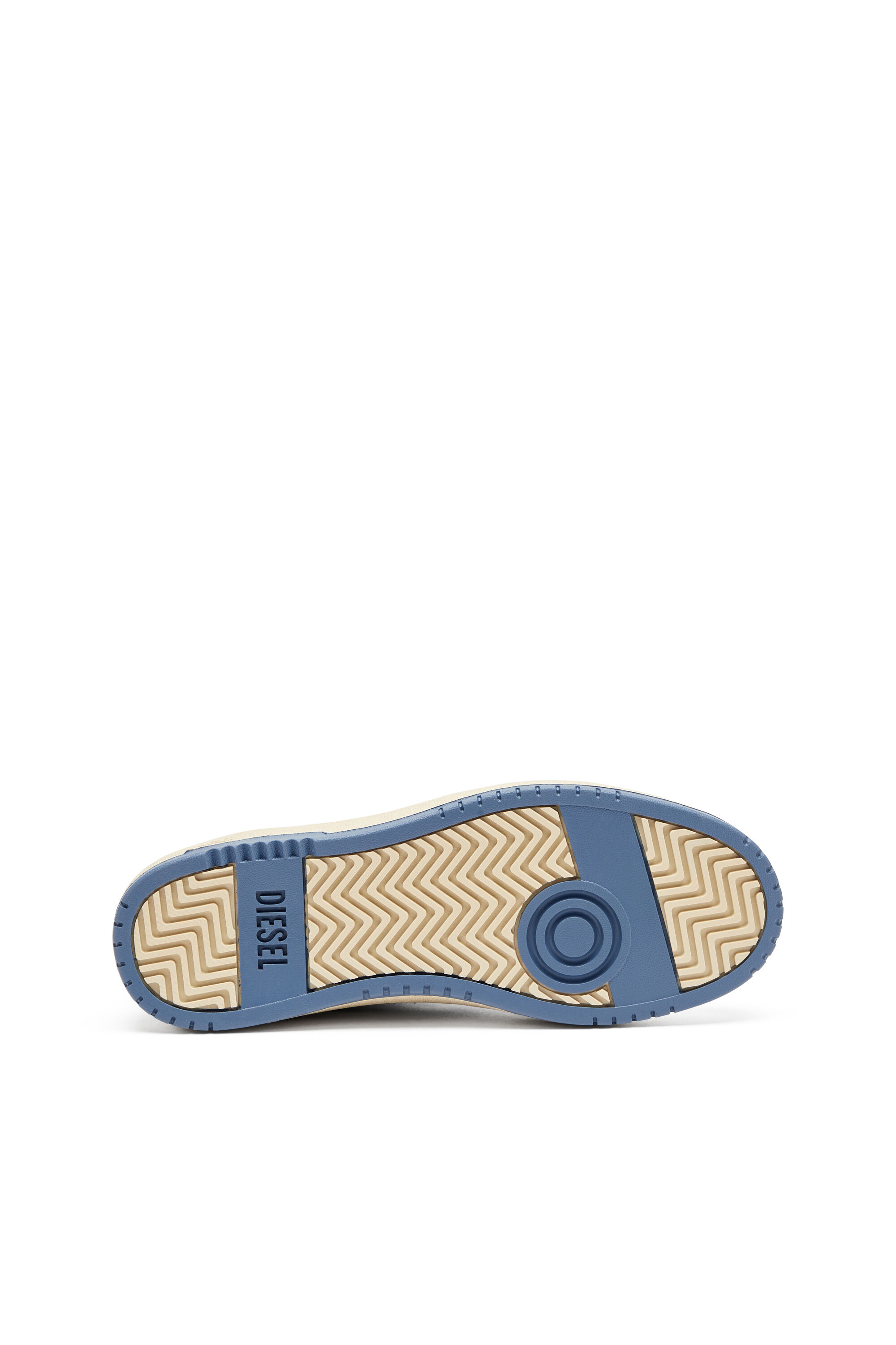 Diesel - S-UKIYO V2 LOW, Herren S-Ukiyo Low-Low Top-Sneakers aus Leder und Nylon in Blau/Weiss - 5