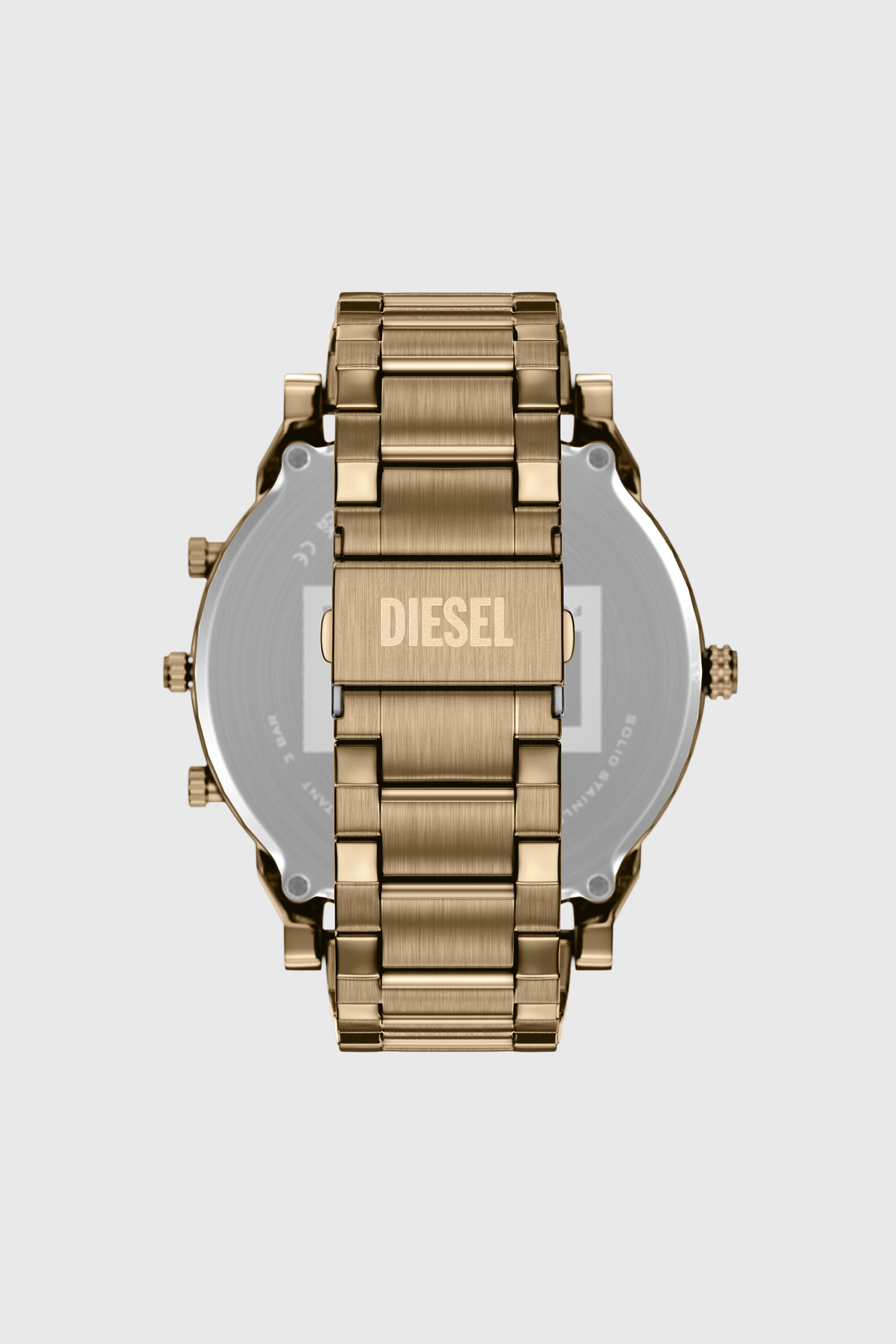 Diesel - DZ7497 WATCH, Herren Mr. Daddy Slim Uhr mit Datumsanzeige aus Edelstahl in Altgoldoptik in Gold - 3