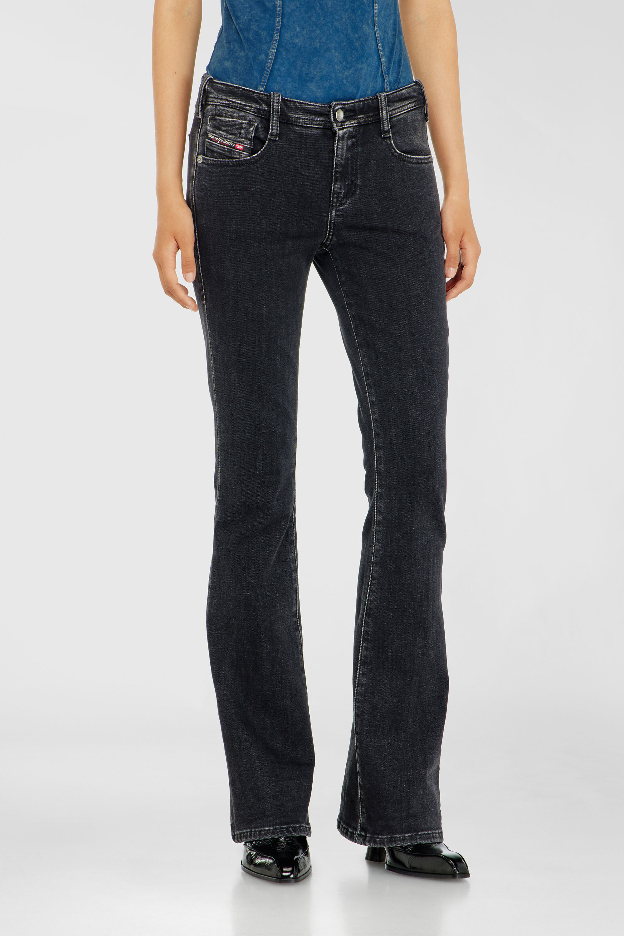 Diesel - Damen Bootcut Jeans 1969 D-Ebbey 09P75, Schwarz/Dunkelgrau - 4