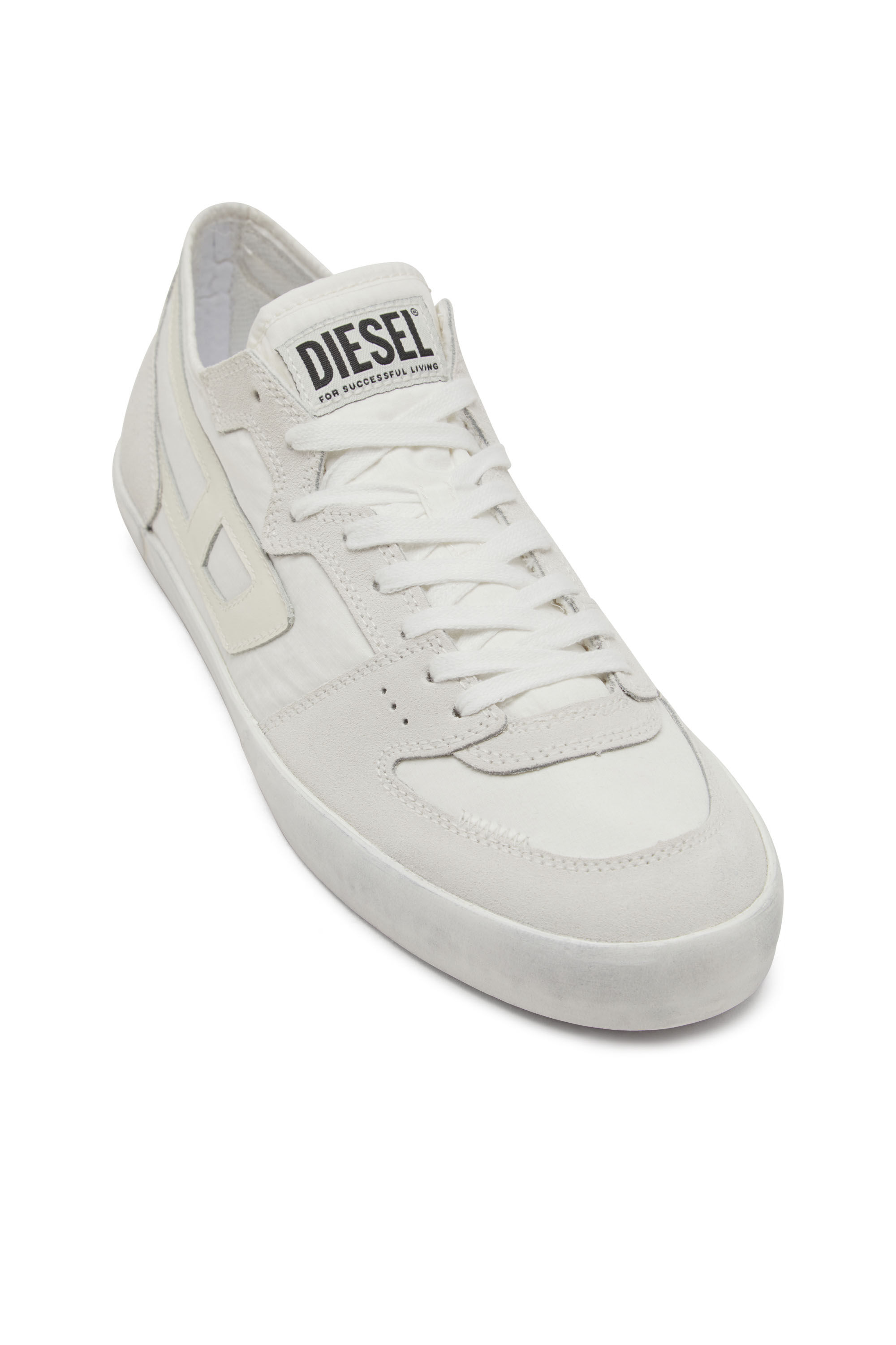 Diesel - S-LEROJI D-1 LOW, Herren S-Leroji D-Sneakers aus gepolstertem Ripstop und Veloursleder in Weiß - 5