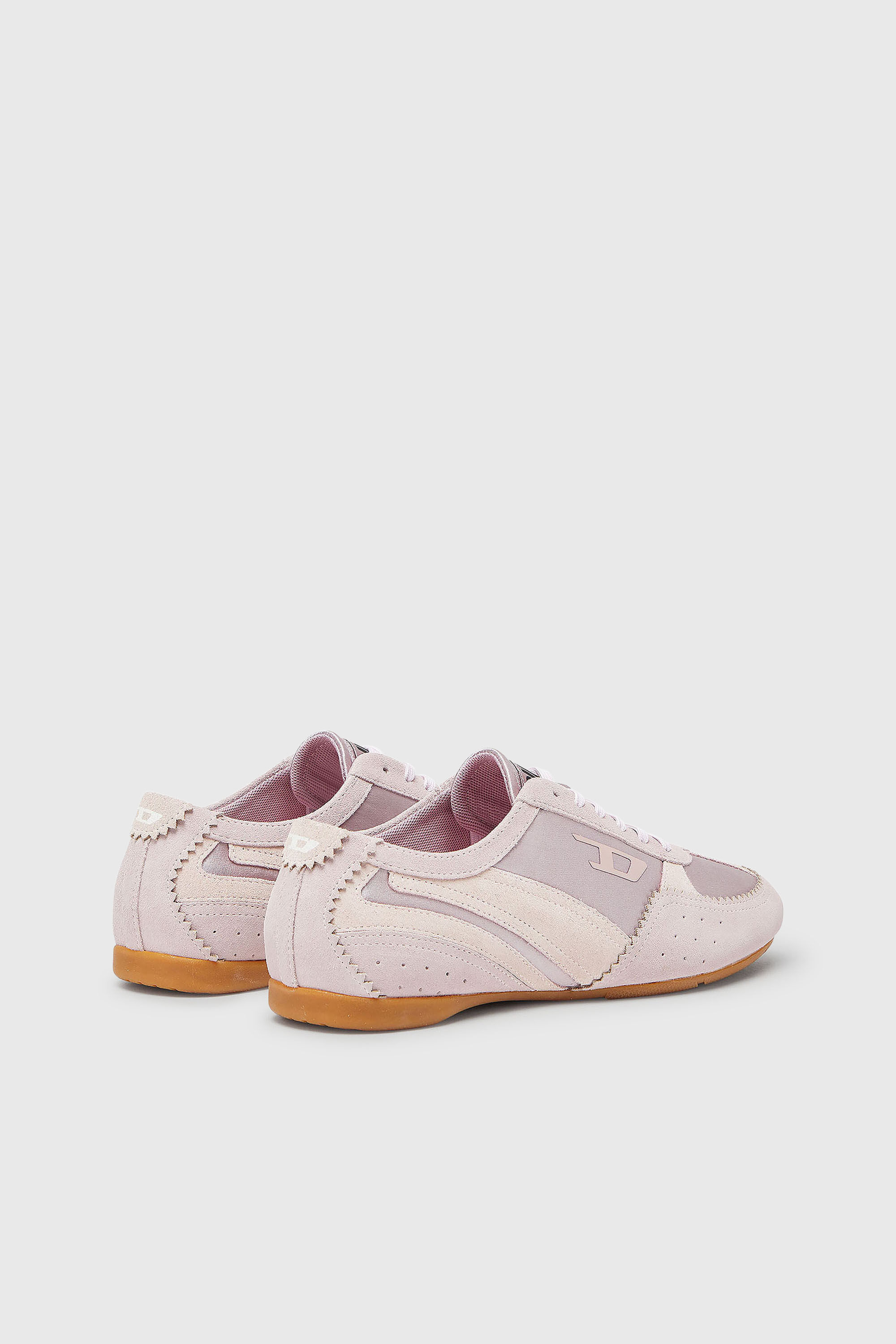 Diesel - D-MILE LOW II W, Damen D-Mile &ndash; Flat-Sneakers mit Wildleder-Overlays in Rosa - 3