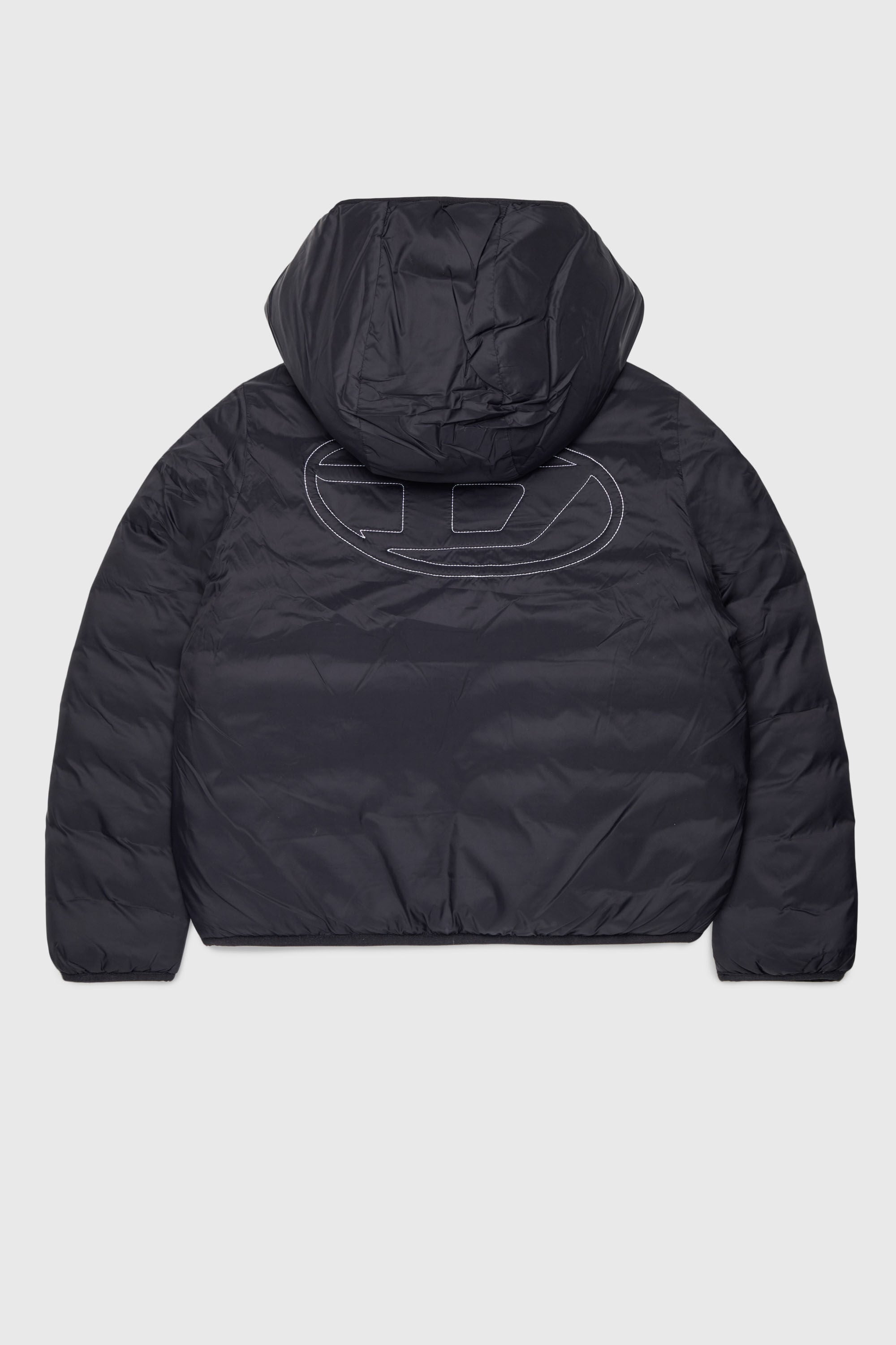 Diesel - JOSIPLS, Unisex Kapuzjacke aus wattiertem Nylon in Schwarz - 2