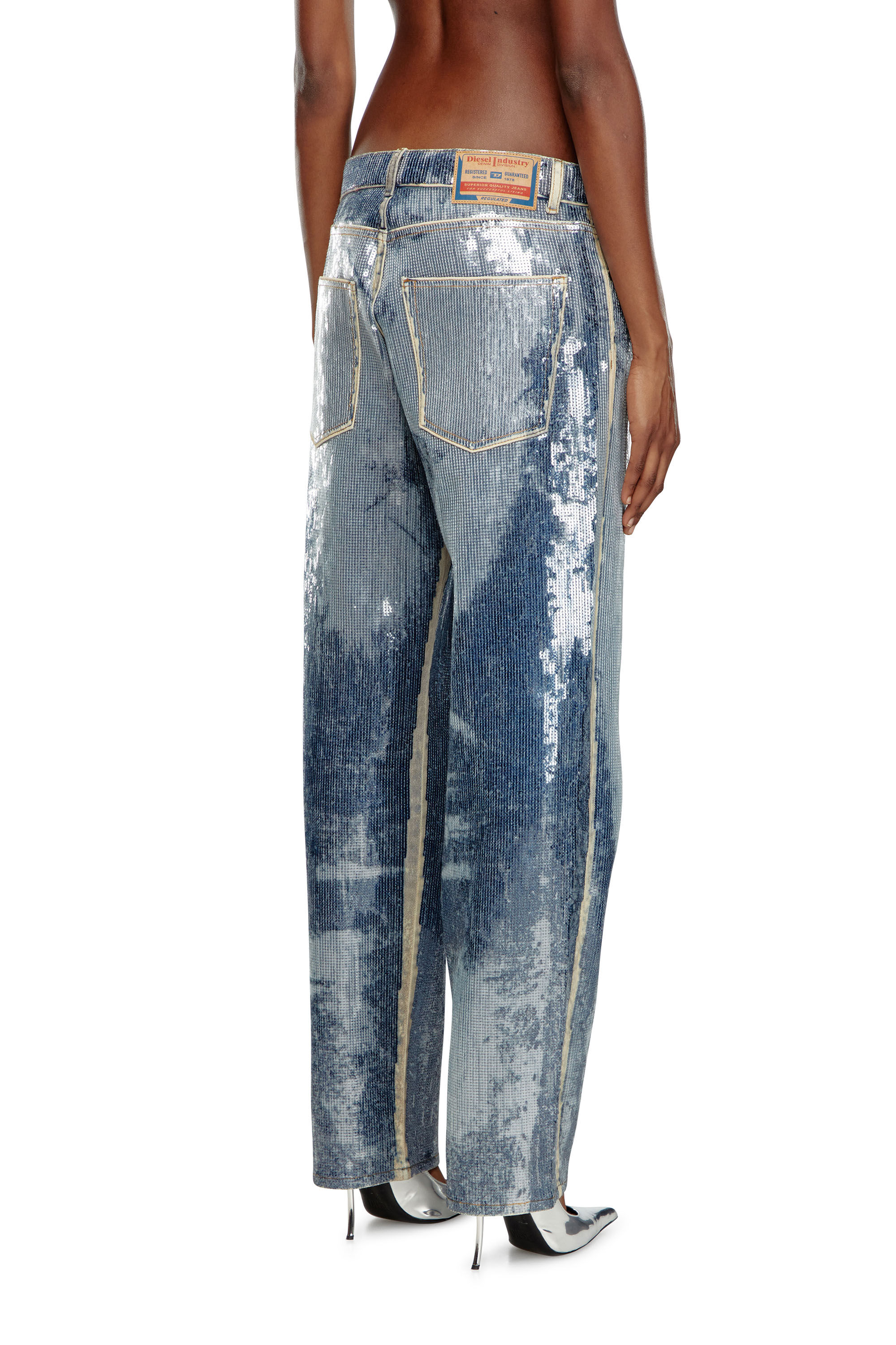 Diesel - Damen Straight Jeans D-Ark 0PGAE, Mittelblau - Image 4