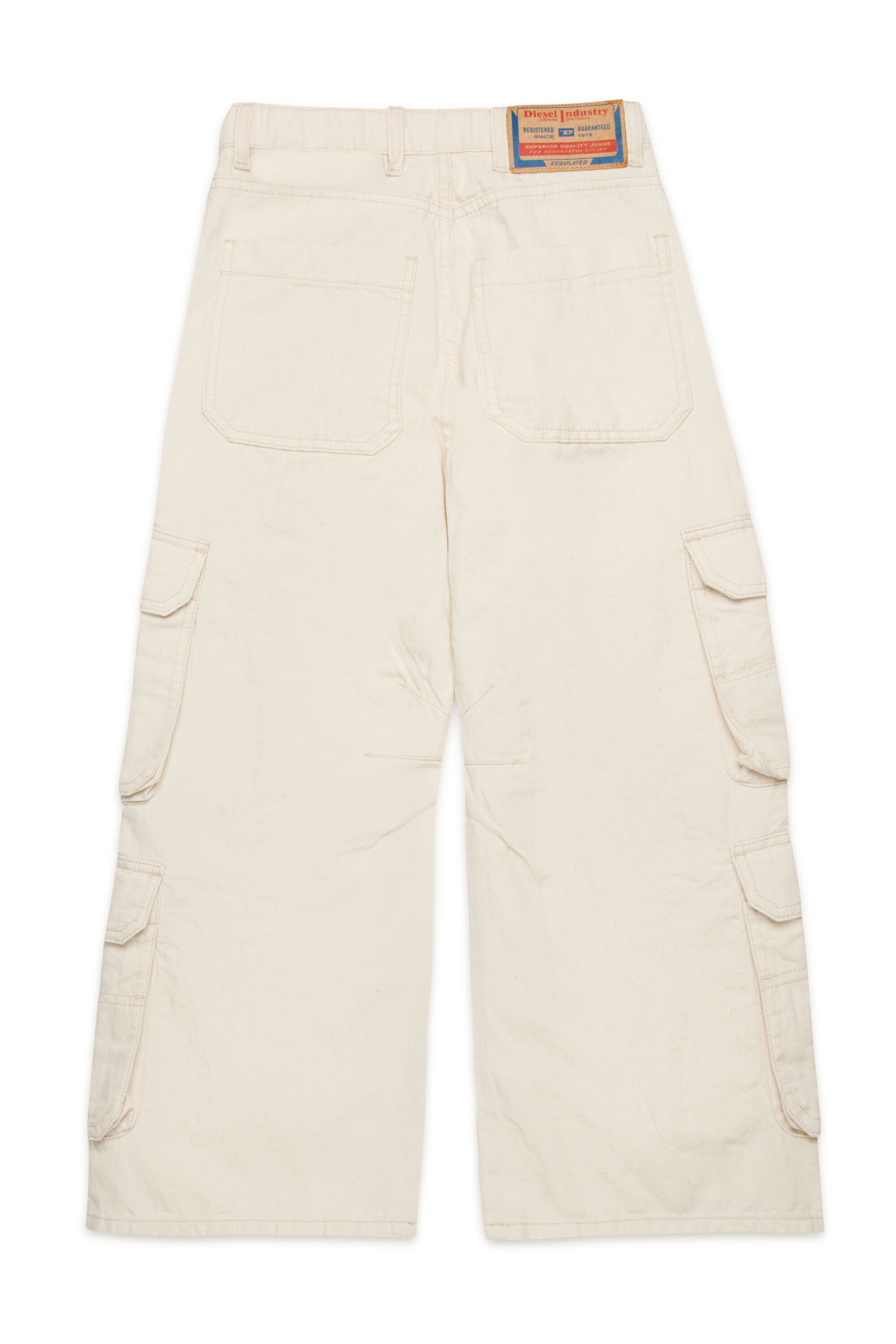 DIESEL カーゴデニムパンツ D-Argjx-Cargo-J Loose Jeans - D-Argjx | White | 4-16 YEARS Girls | Diesel