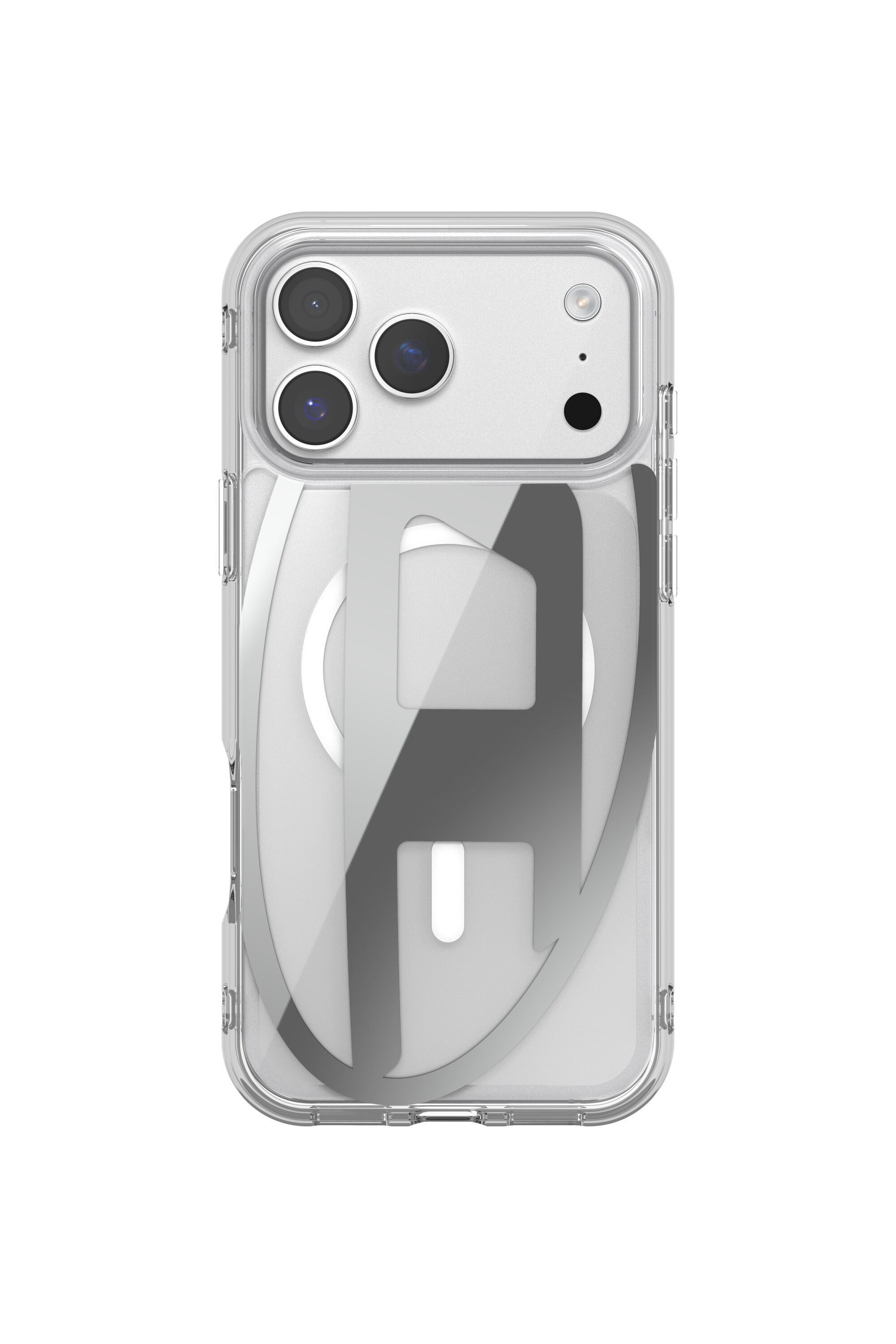Diesel - 60414 AOP CASE, Unisex Oval D Metallic Case mit Magsafe für iPhone 17 Pro Max in Grau - 2