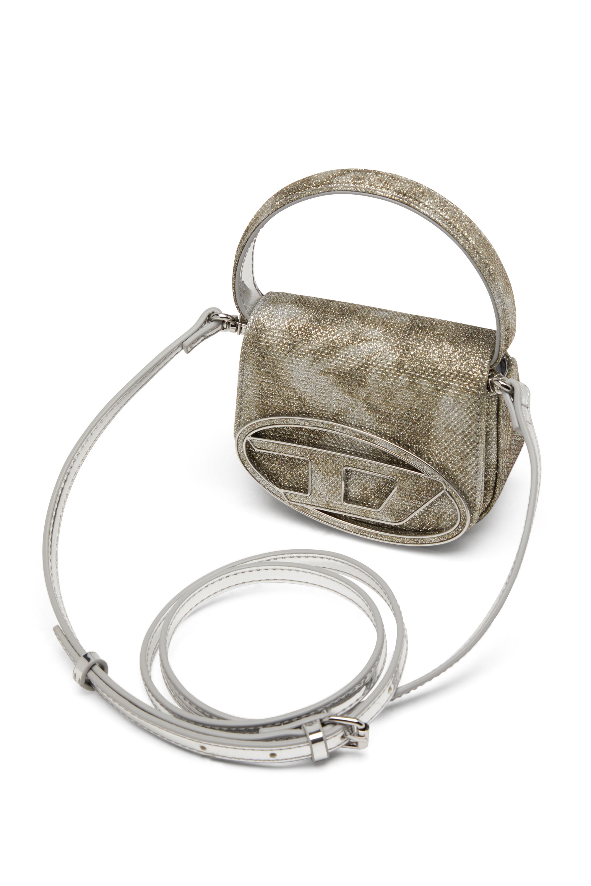 【DIESEL】1DR XS Glitter Mini Tote Bag Women's 1DR Xs-Iconic mini bag in shimmer fabric | Green