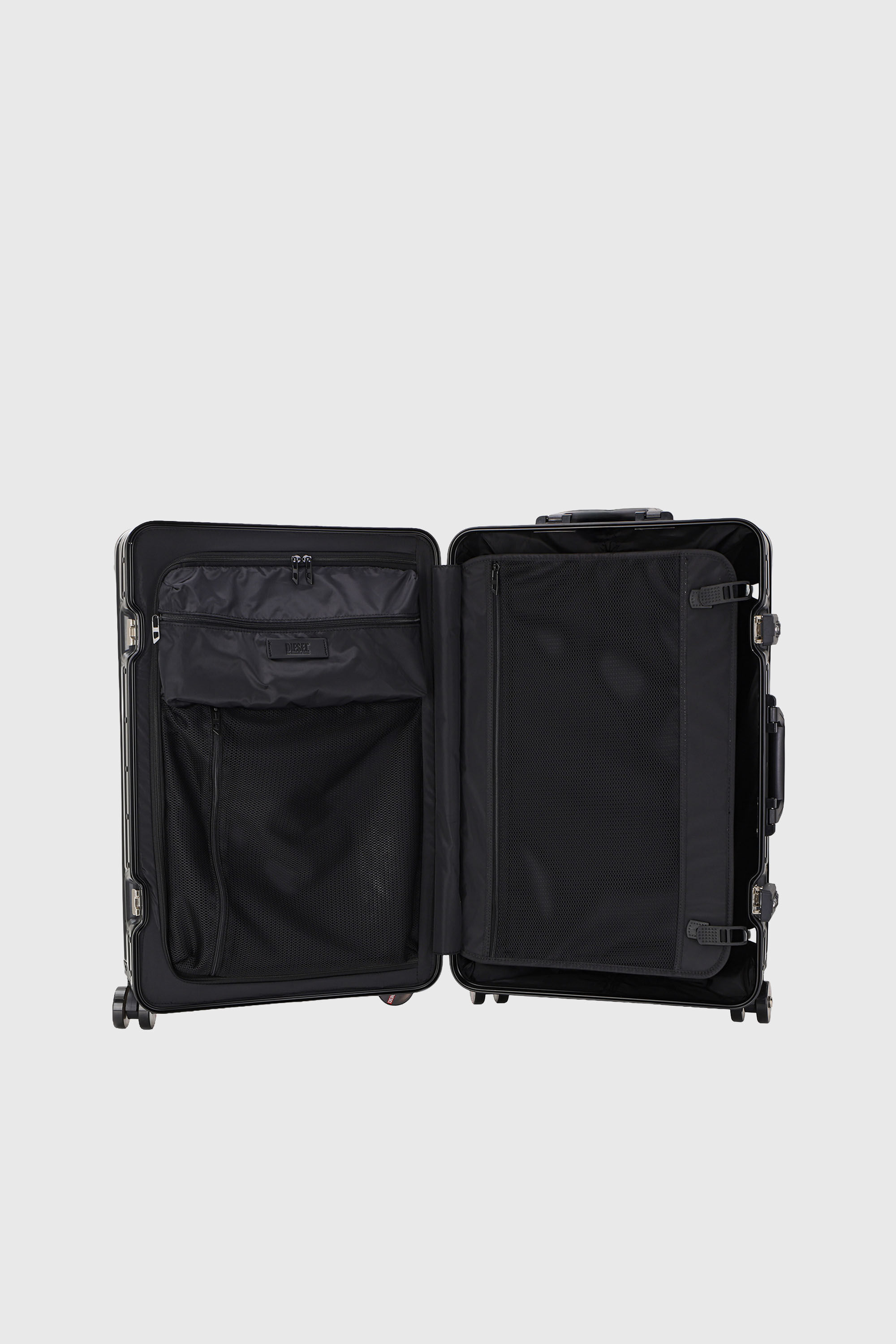 Diesel - DIESEL ALUMINUM TROLLEY- DSL002, Unisex Koffer aus Aluminium Gr&ouml;&szlig;e M in Schwarz - 3