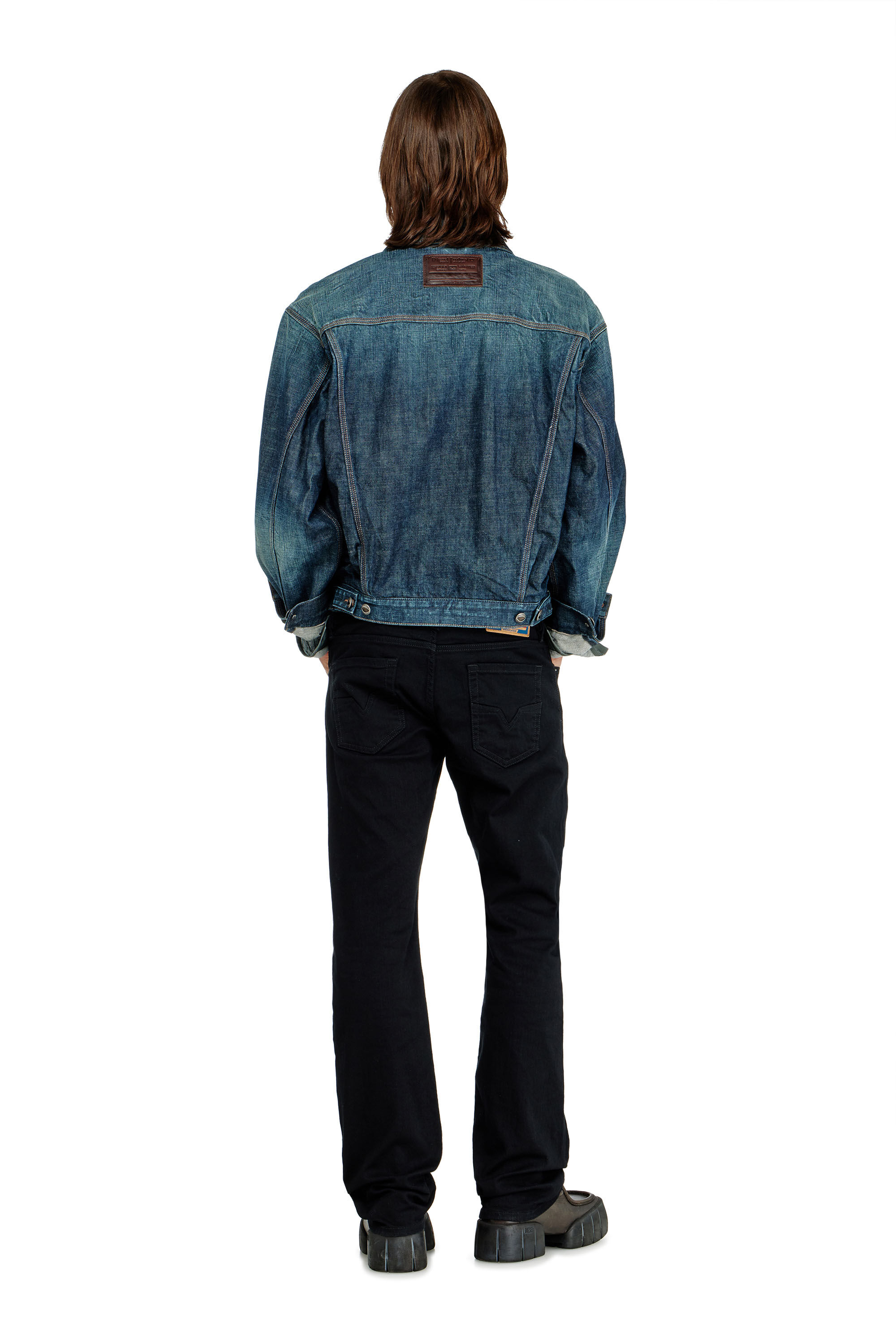 Diesel - Man's Regular Jeans 1985 Larkee 0688H, Black/Dark grey - 3