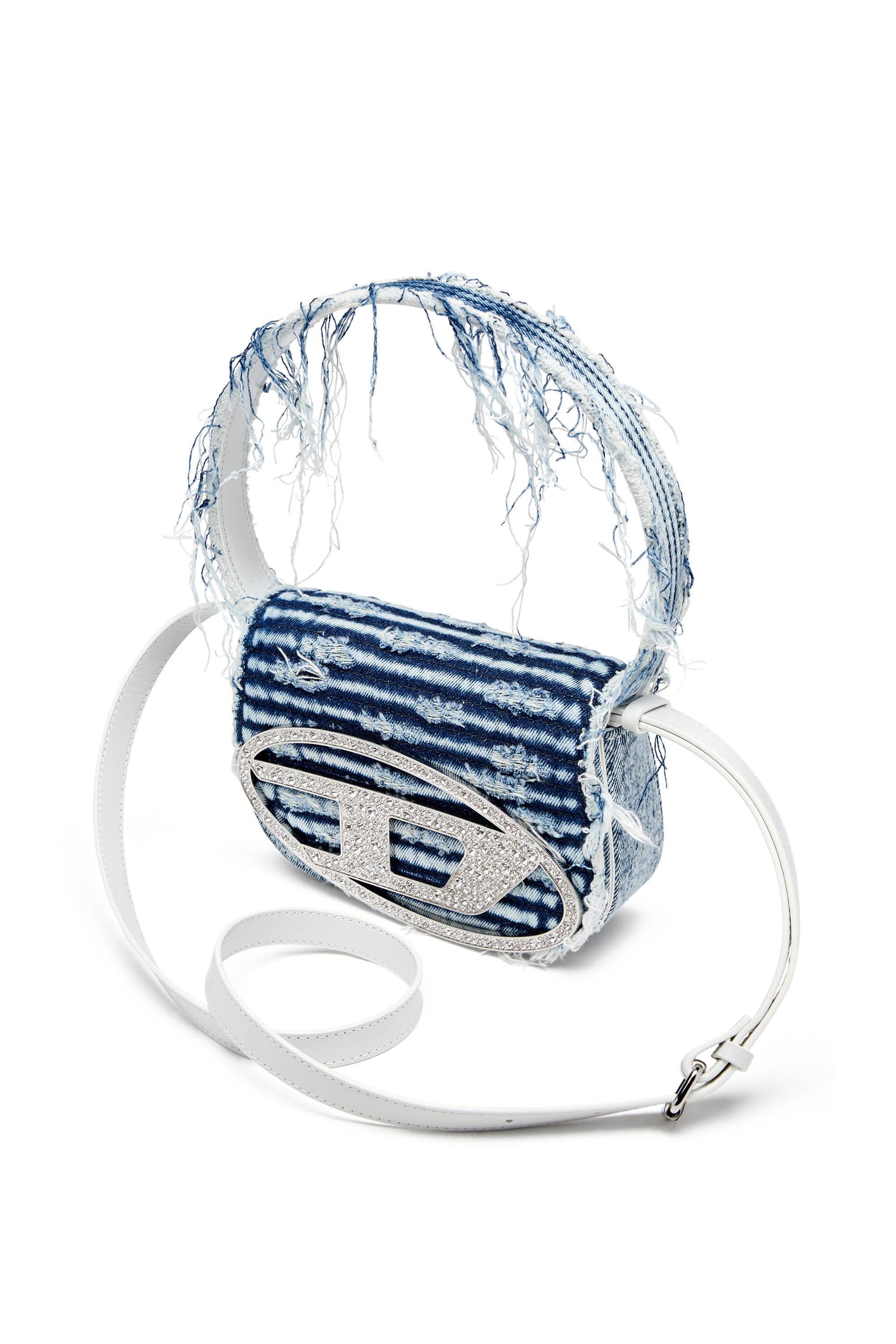 Diesel - 1DR, Damen 1DR-Ikonische Zweifarbige aus ausgefranstem Denim in Blau - 2