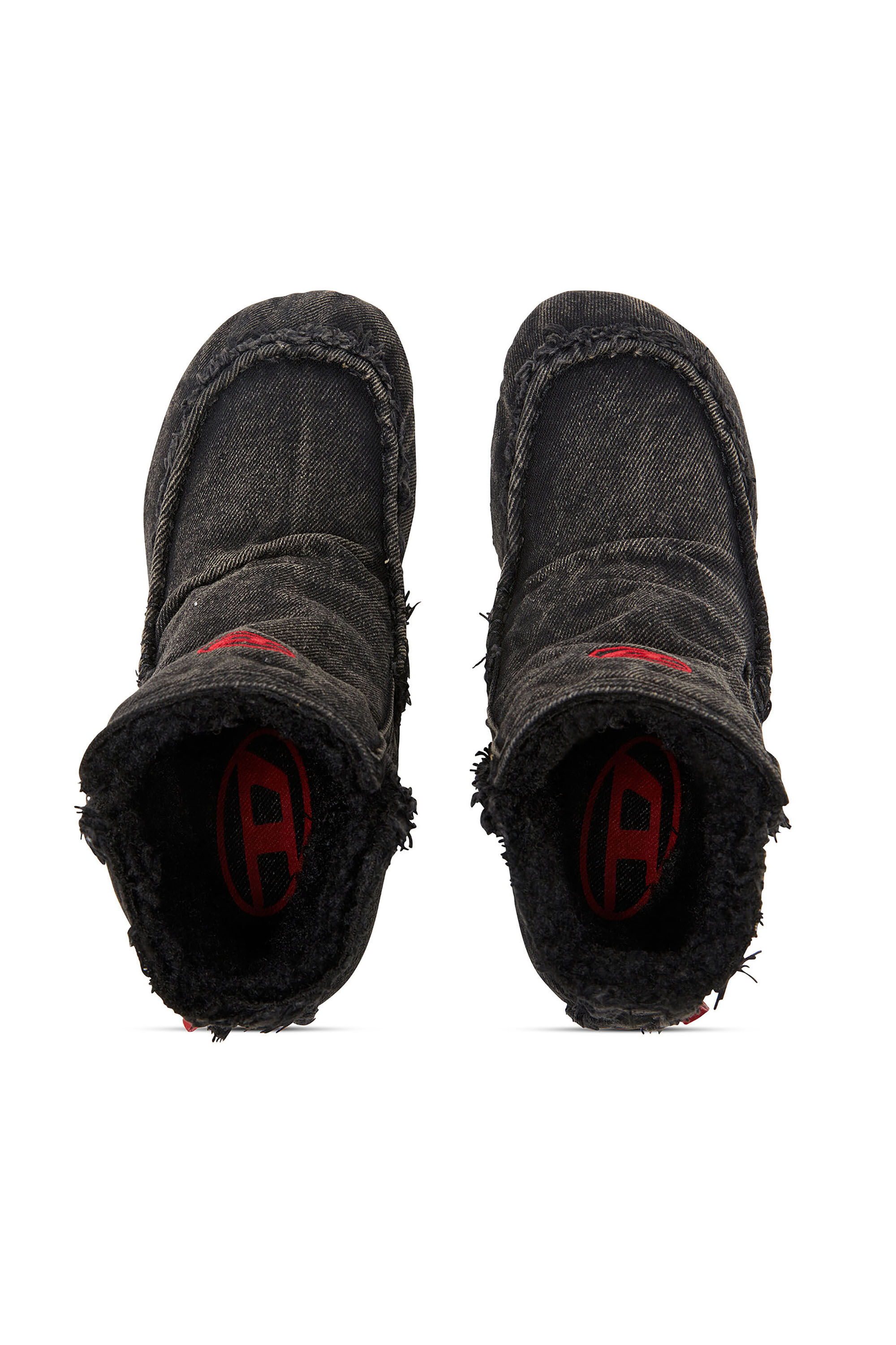 Diesel - D-WOODSTOCK HEEL AB, Damen D-Woodstock - Stiefel aus Denim mit Absatz in Schwarz - 4