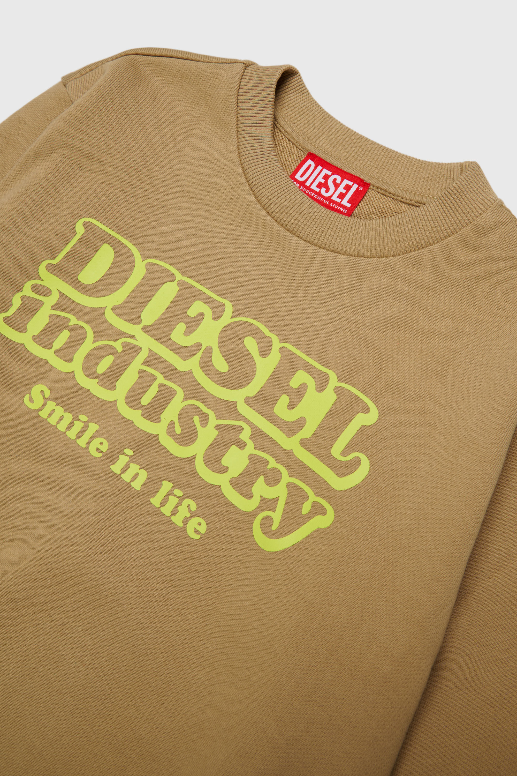 Diesel - SLODIM OVER, Herren Sweatshirt mit Diesel Industry Print in Braun - 3