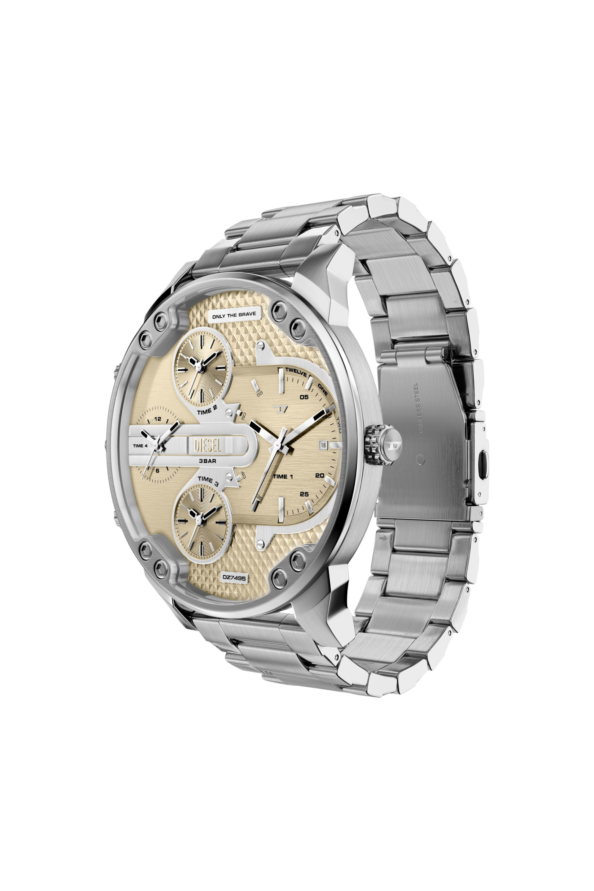 Diesel - DZ7495 WATCH, Herren Mr. Daddy Slim Edelstahluhr in Silber - 6