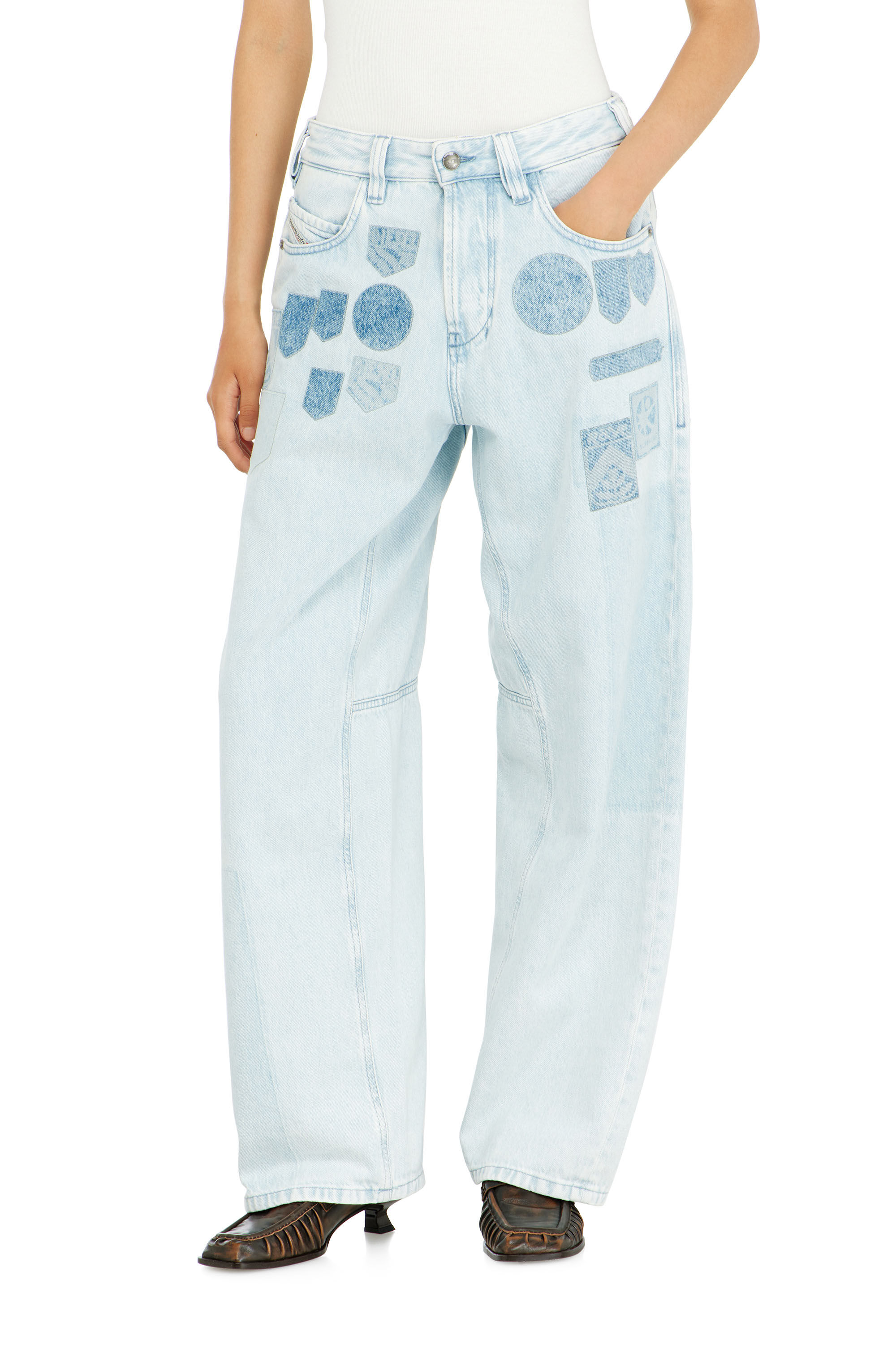 Diesel - Unisex Relaxed Jeans 1997 D-Enim-M 0IFBQ, Hellblau - 1
