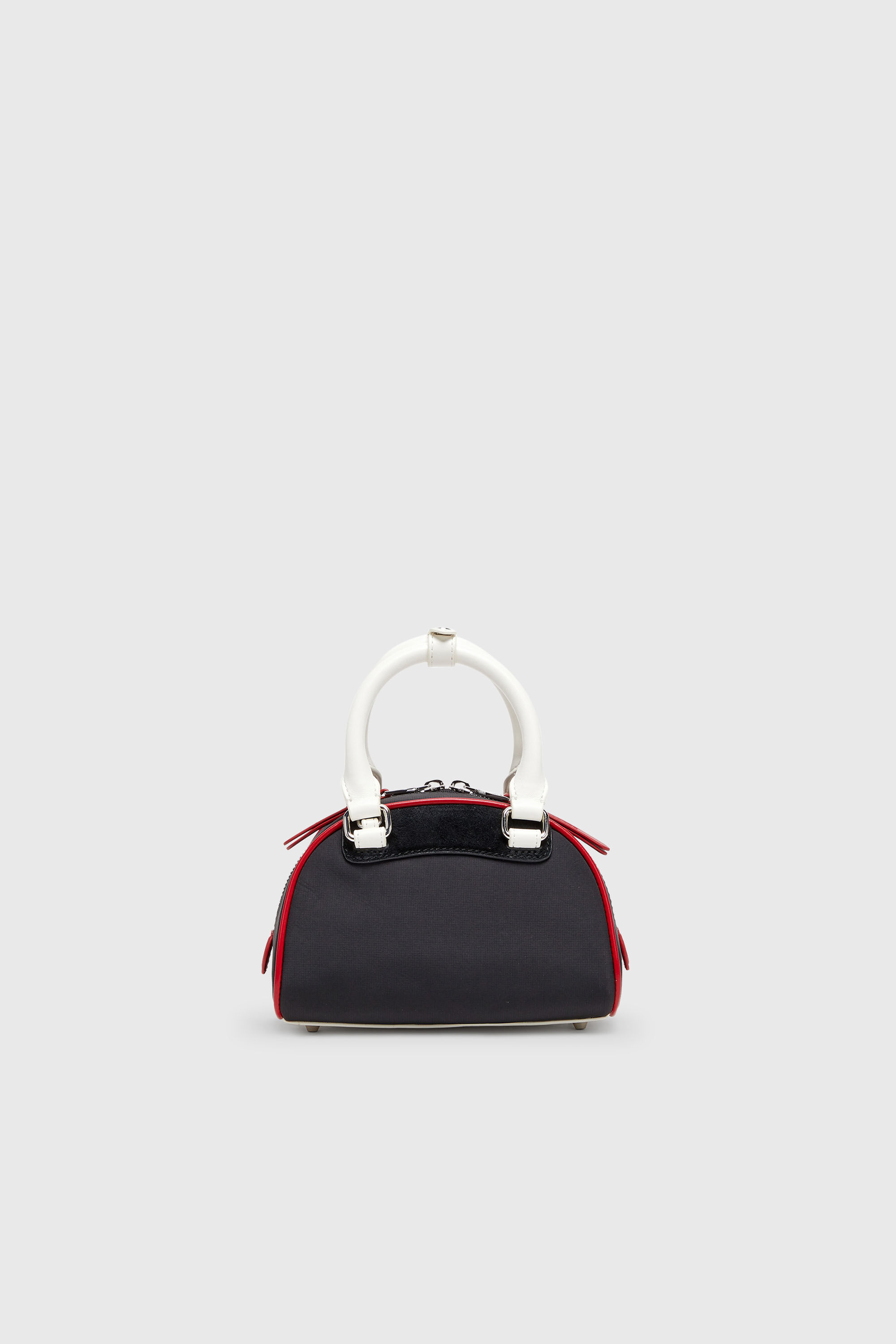 Diesel - 1DR DOME CROSSBODY, Damen 1DR Dome-Colourblock-Kleine-Bowling-Tasche in Schwarz/Weiss - 3
