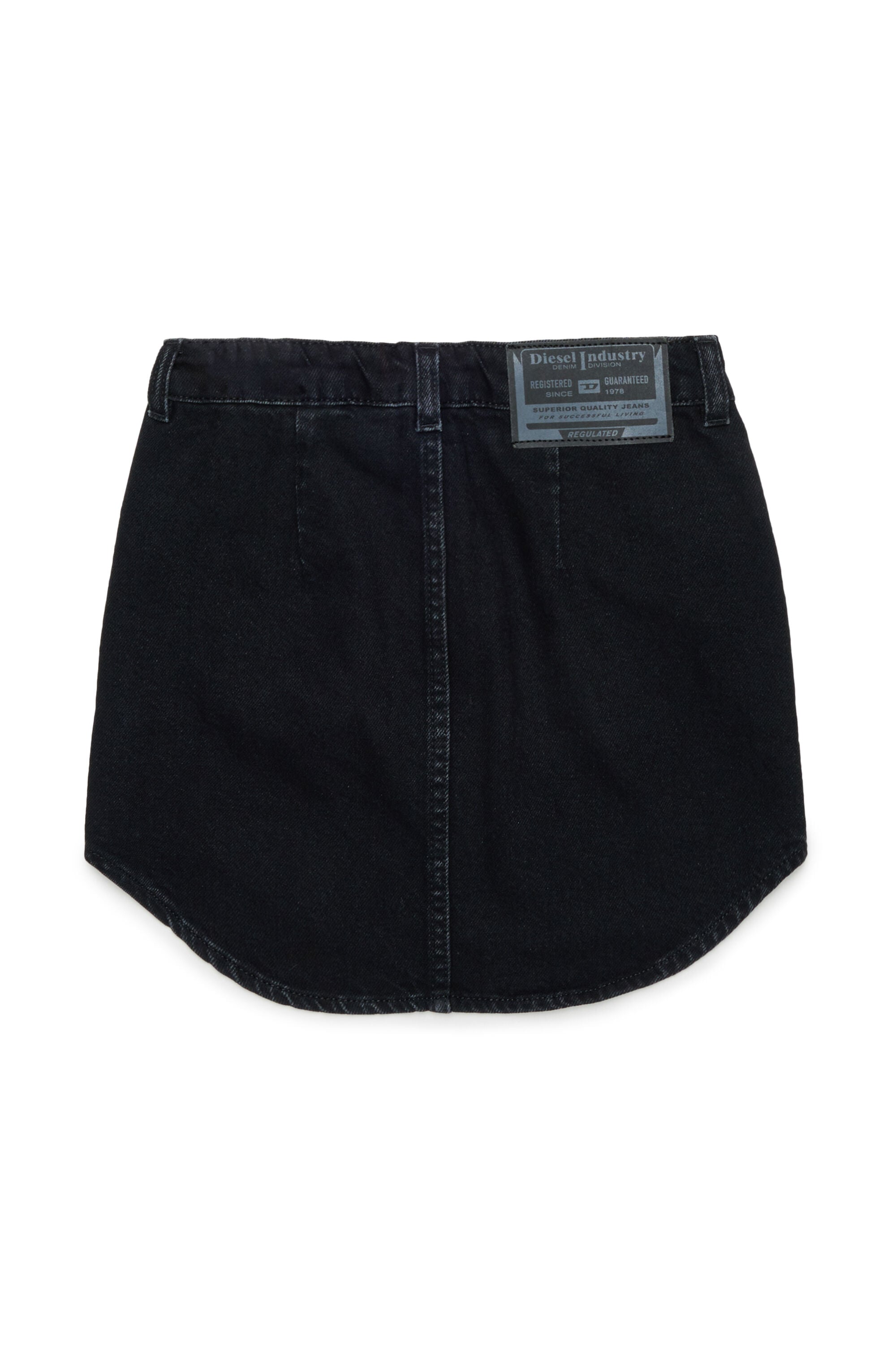Diesel - GEARD, Damen Denim-Minirock mit abgerundetem Saum in Schwarz/Dunkelgrau - 2