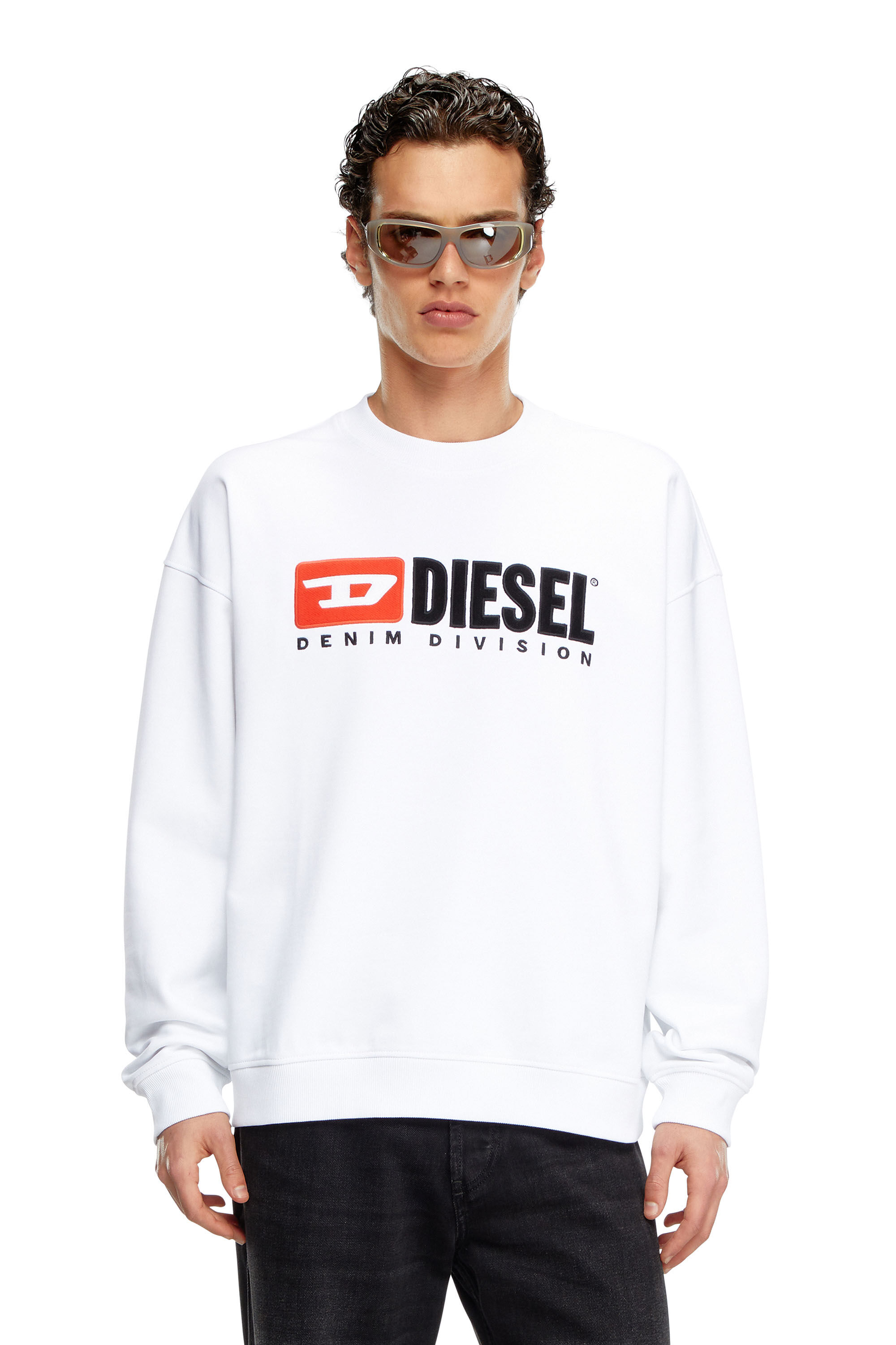 Diesel - S-BOXT-DIV, Herren Sweatshirt mit Denim Division-Logo in Weiss - Image 3