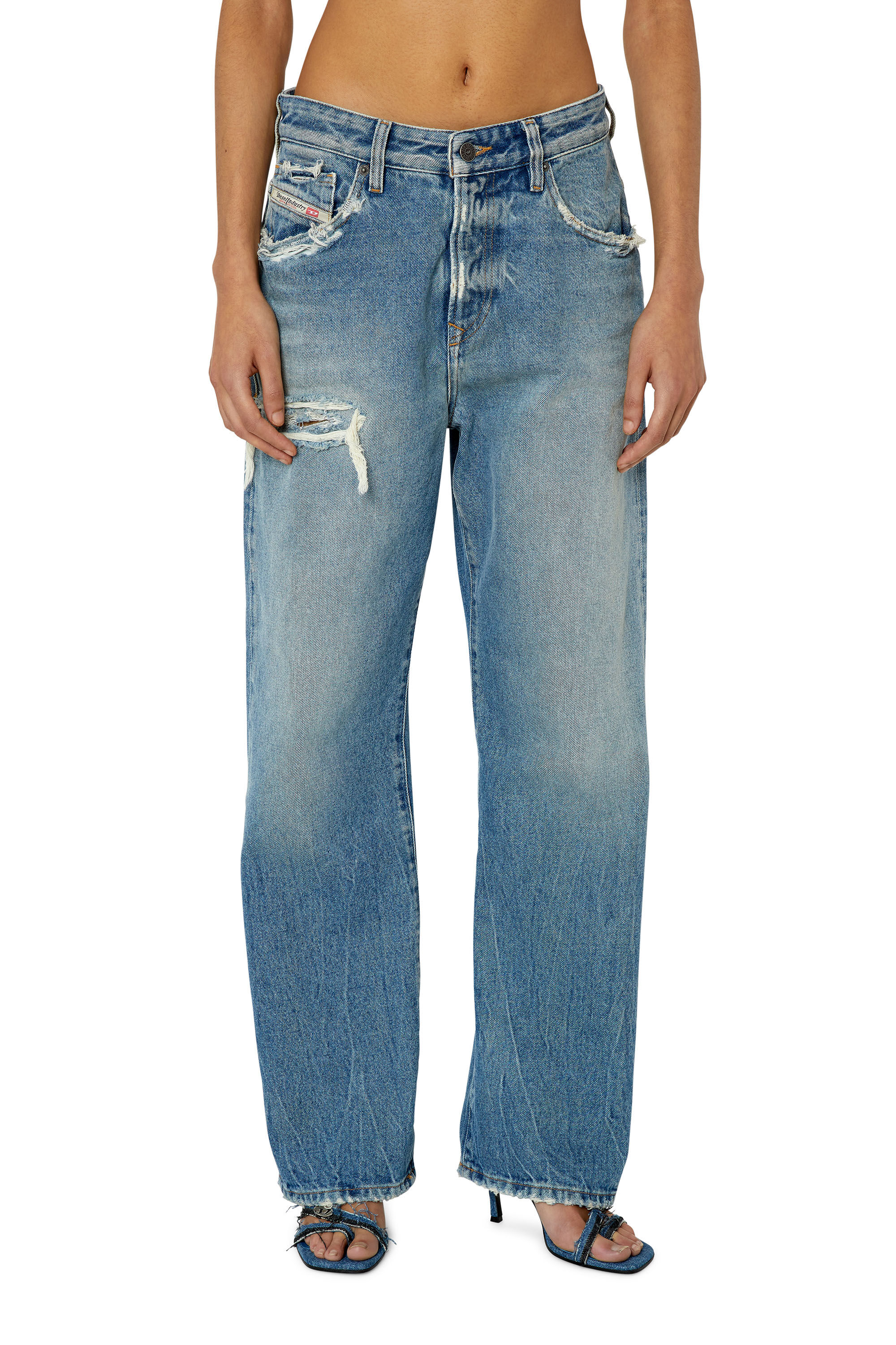 Diesel - 1999 D-Reggy 007N3 Straight Jeans, Mittelblau - Image 3