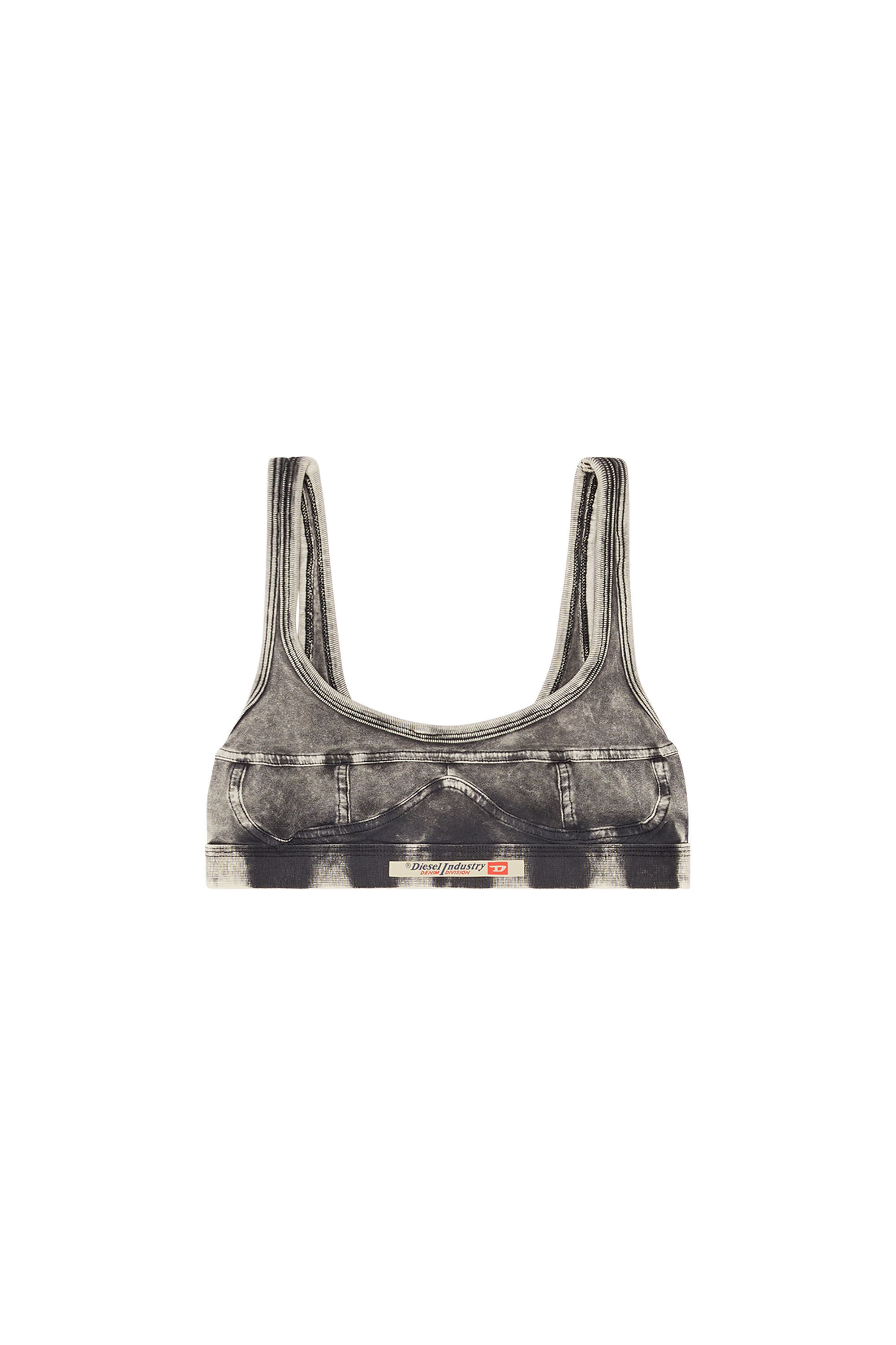 Diesel - UFSB-DENIM-BRALETTE, Dunkelgrau - Image 1