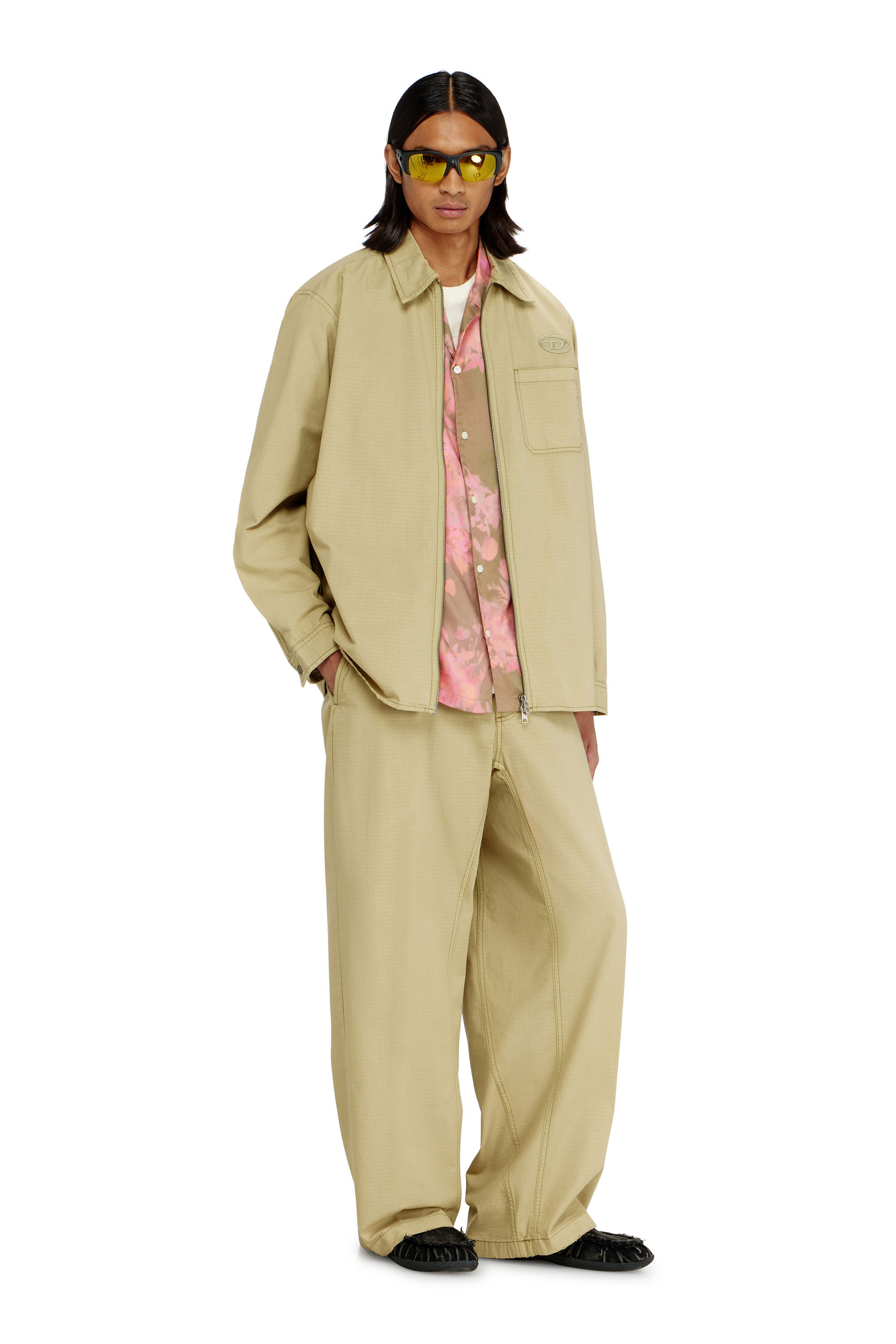 Diesel - P-BALL, Herren Baumwoll-Ripstop-Hose mit seitlichen Schnallen in null - 1