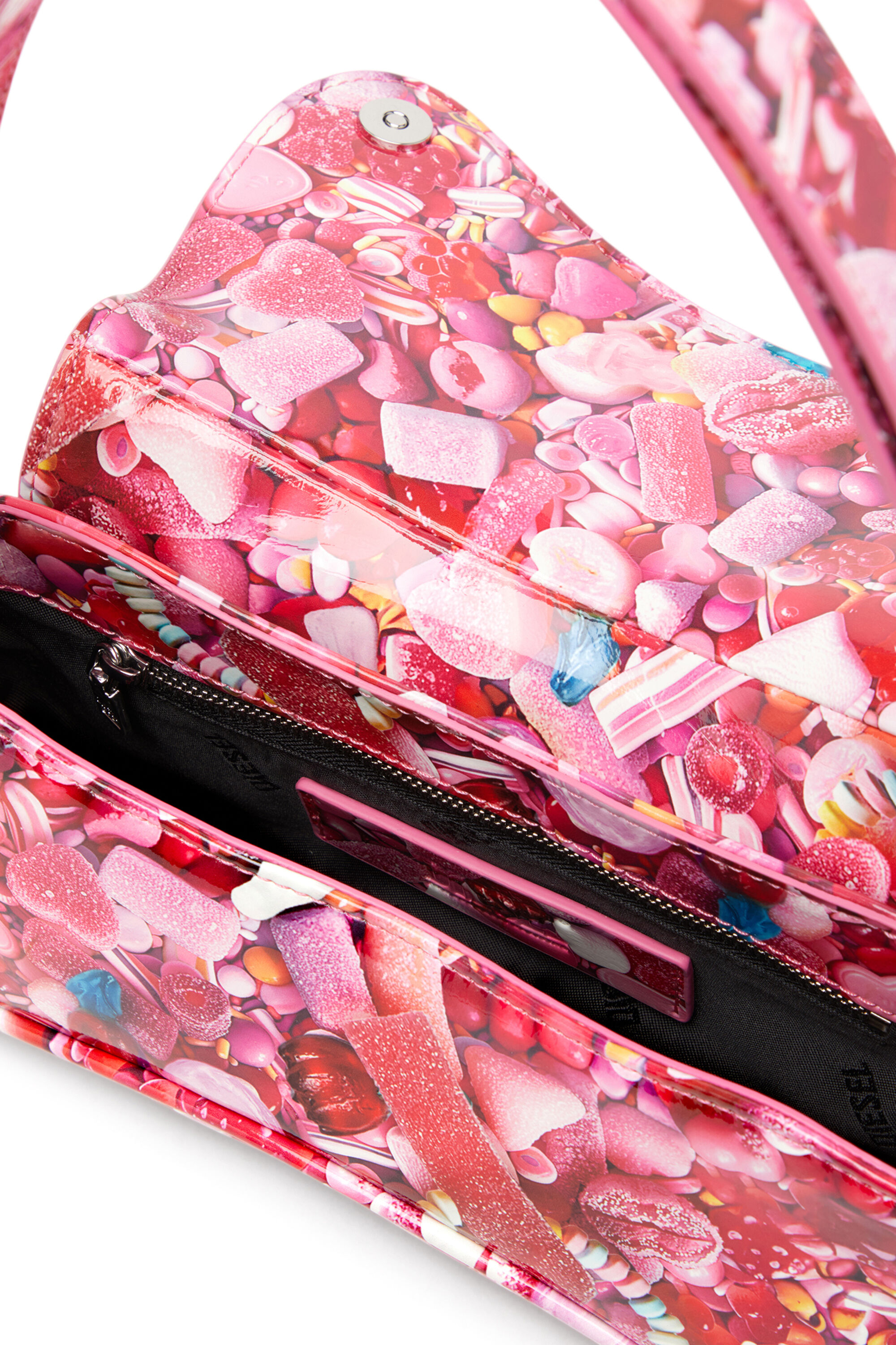 Diesel - PLAY CLUTCH, Damen Play-Glänzende Clutch mit Print in Rosa - 2