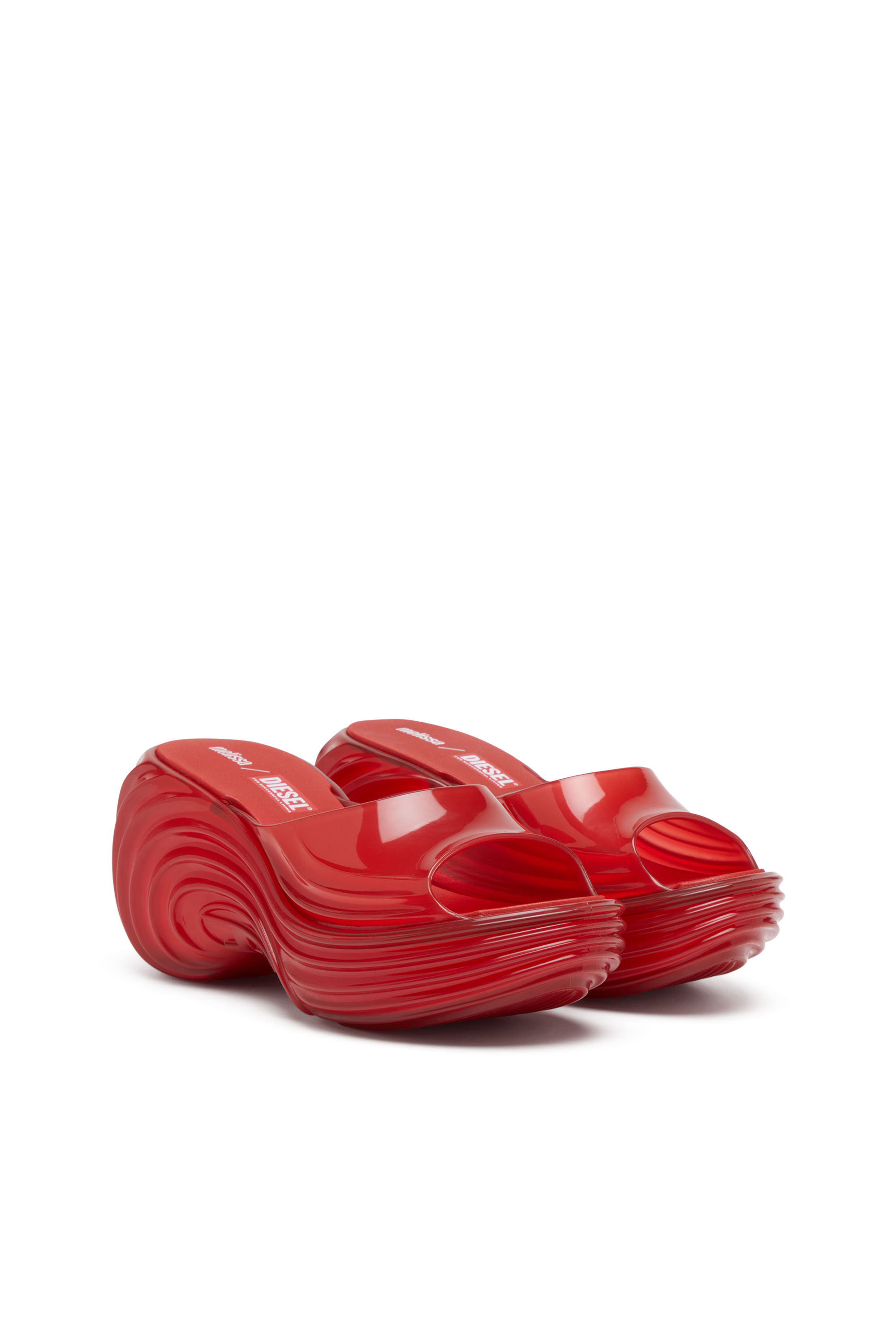 Diesel - MELISSA QUANTUM PLATFORM, Damen Plateau-Pantolette aus Melflex&reg; in Rot - 2