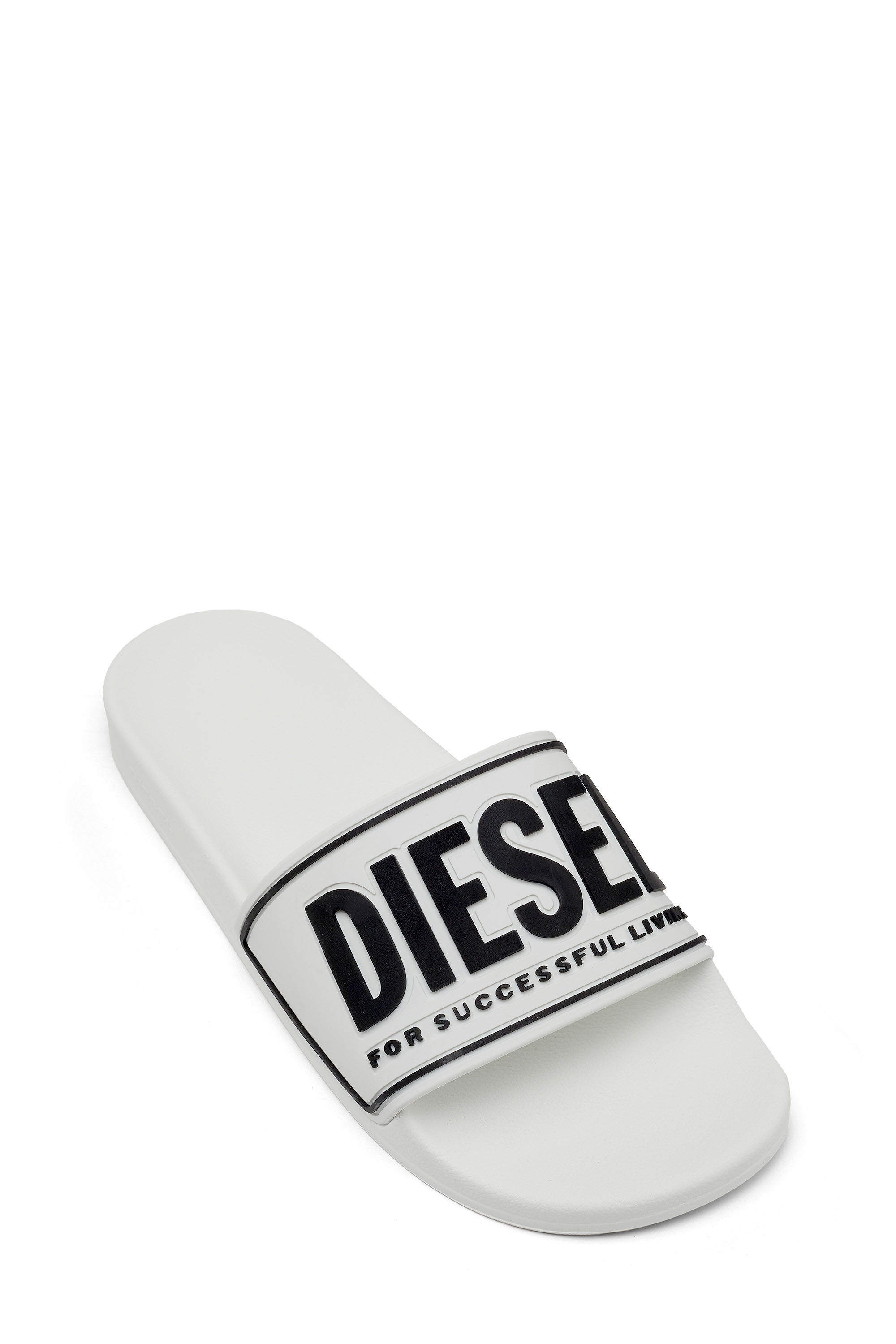 Diesel - SA-MAYEMI CC W, Damen Sa-Mayemi-Pantoletten aus Gummi mit Logoprägung in Weiss - Image 6