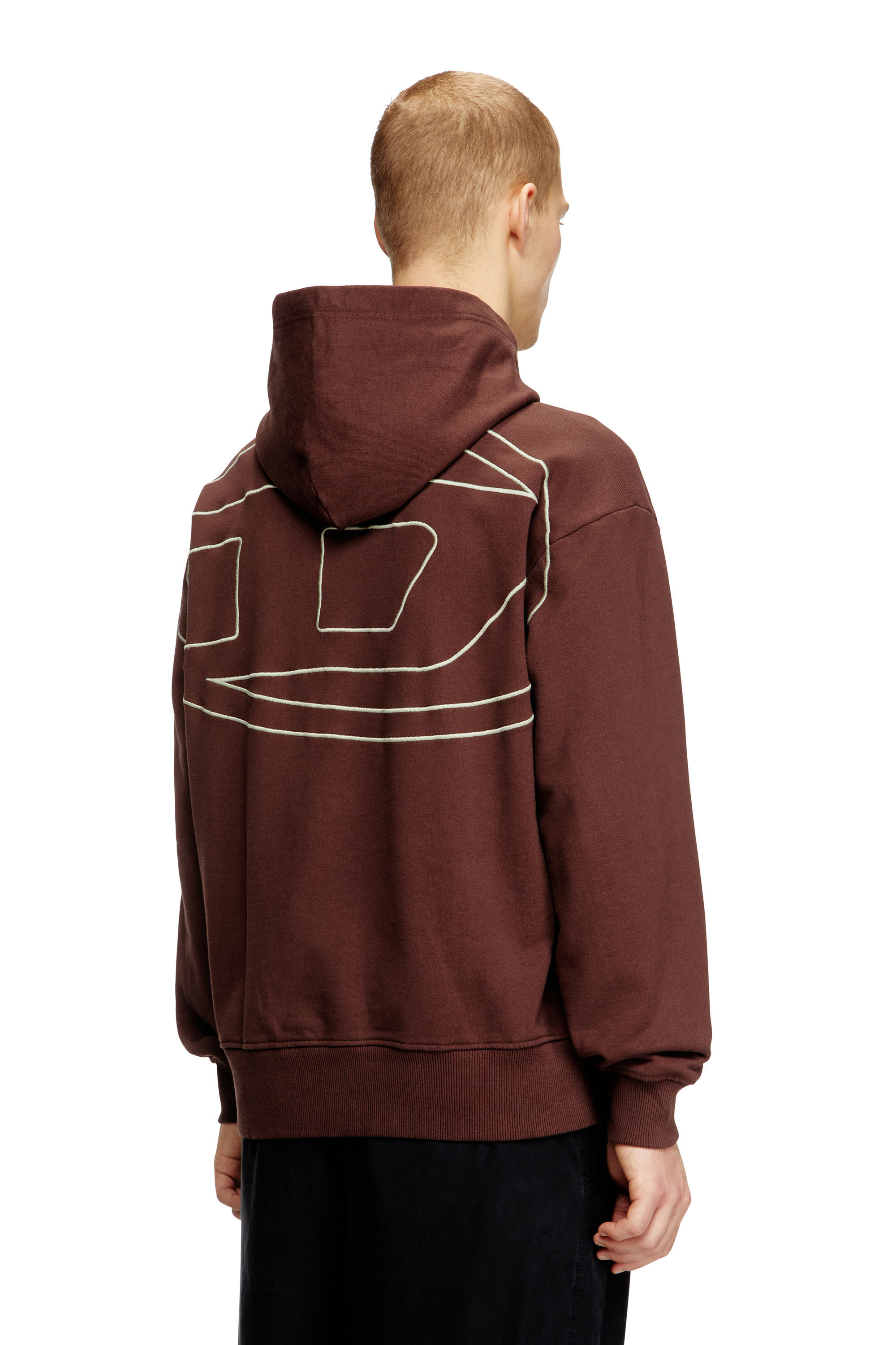Diesel - S-MACS-HOOD-MEGOVAL-D, Herren Hoodie mit Logo-Stickerei in null - 3