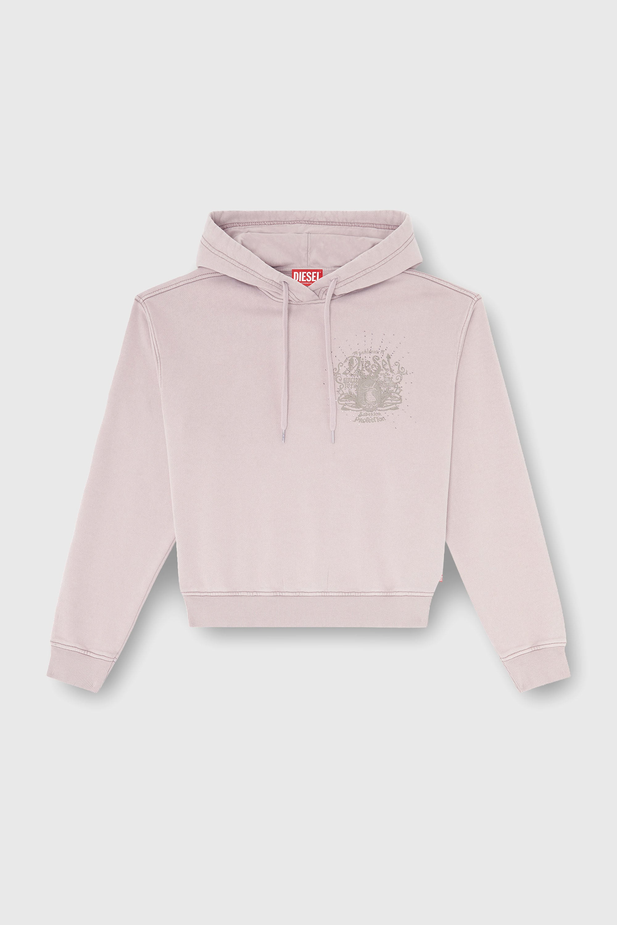 Diesel - F-PHOENY, Damen Hoodie mit Prints und Strasssteinen in Lila - 2