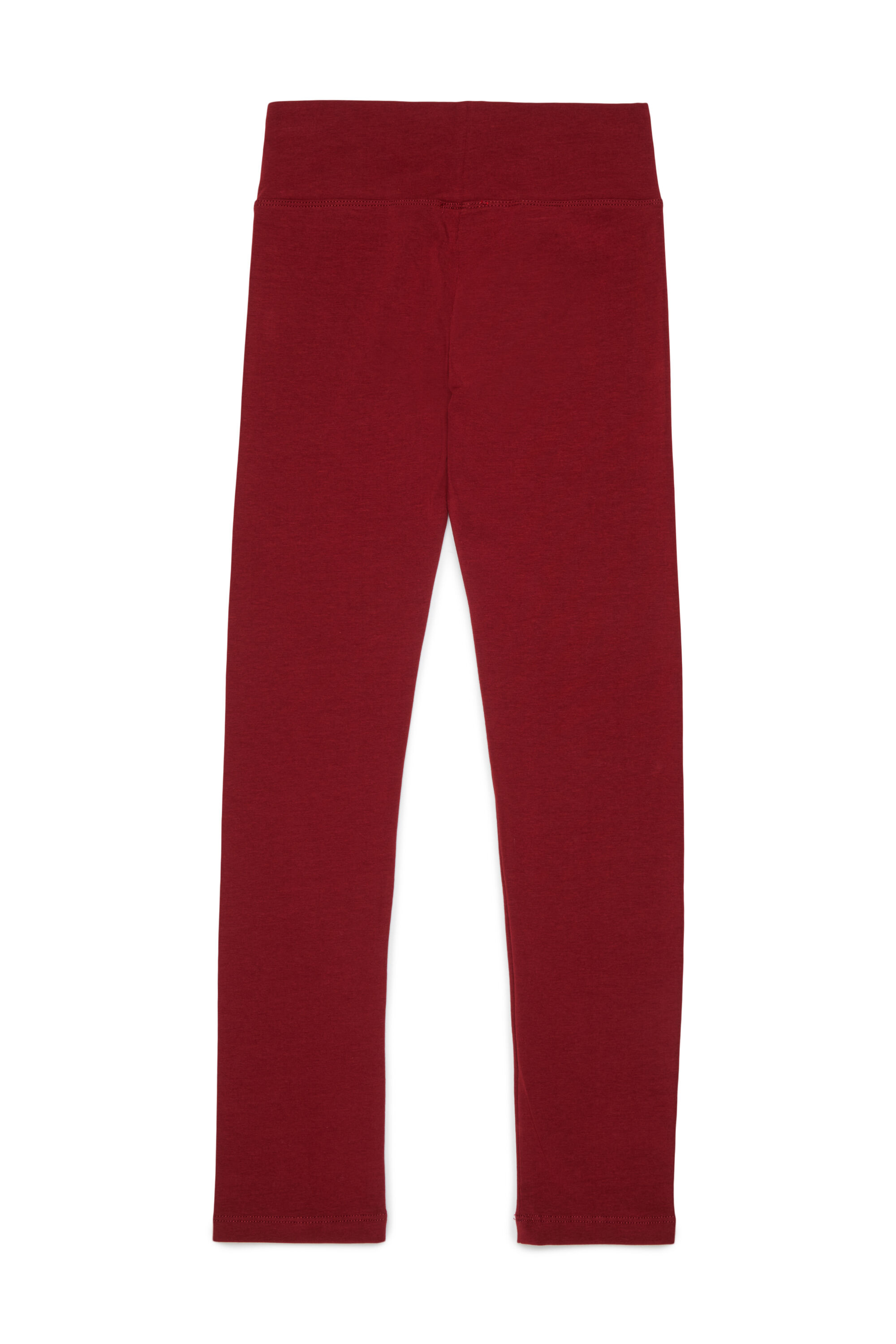 Diesel - PCEFY, Damen Baumwoll-Leggings mit abgeschnittenem Logo in Rot - 2