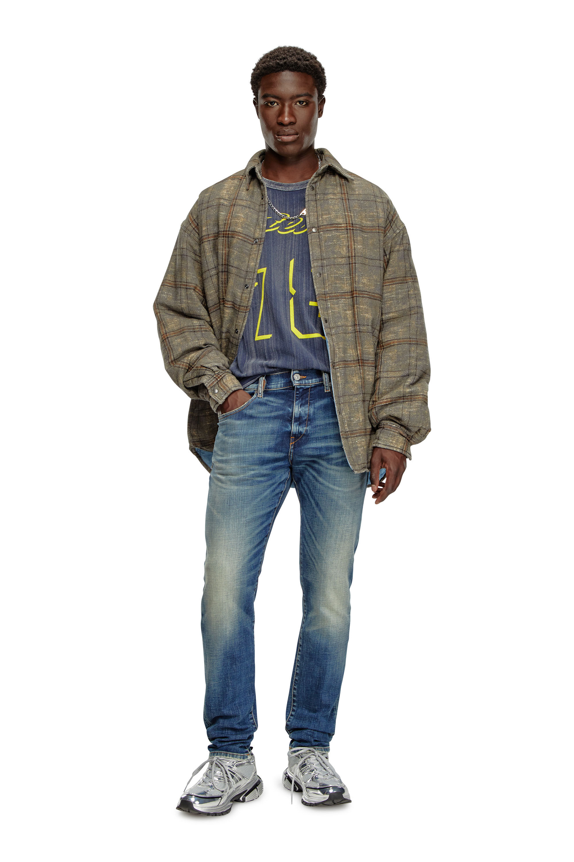 Diesel - Herren Slim Jeans 2019 D-Strukt 09J50, Mittelblau - Image 1