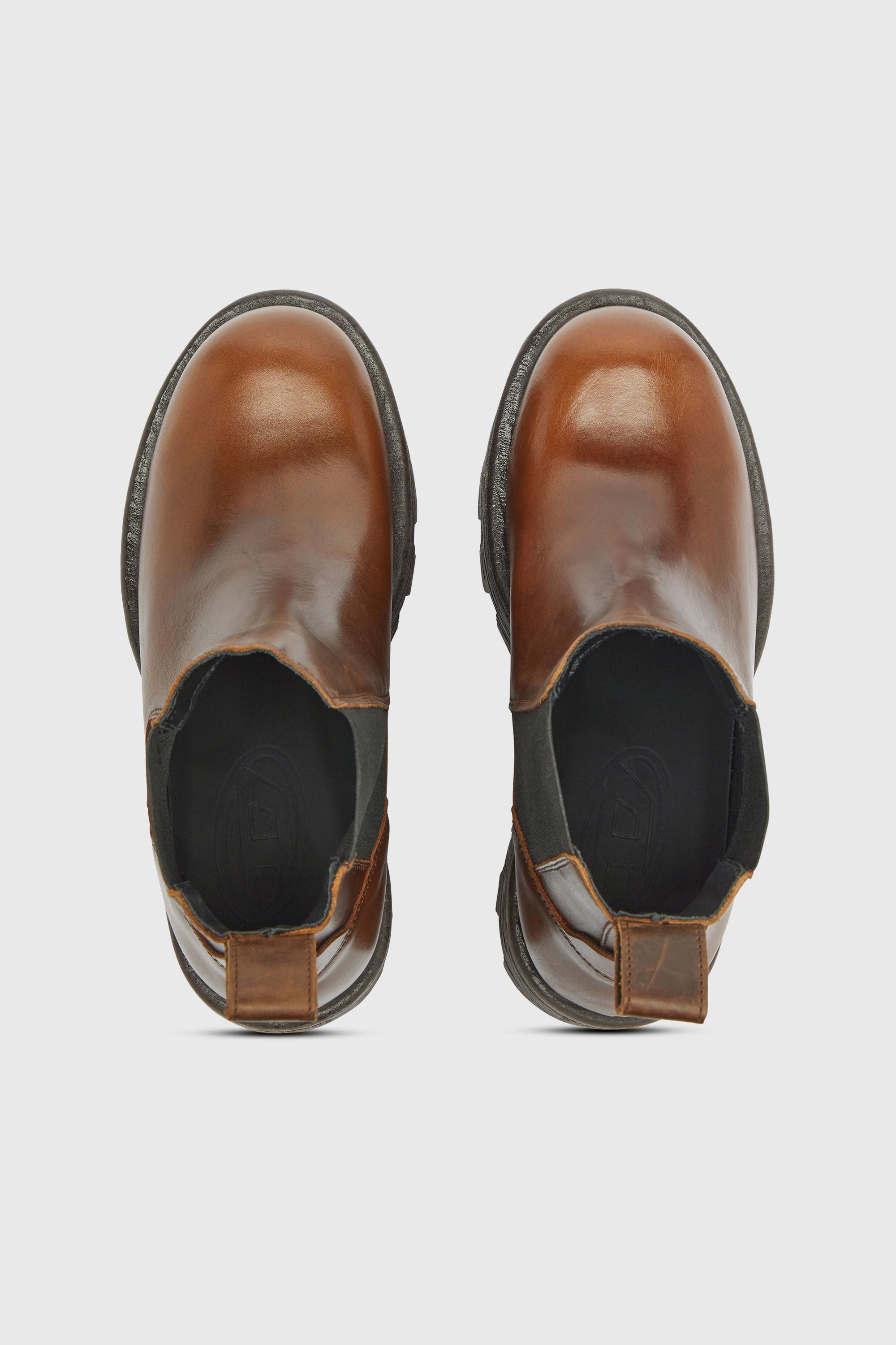Diesel - D-HAMMER CHUNKY W, Woman's D-Hammer-Chelsea boots in leather in Brown - 4