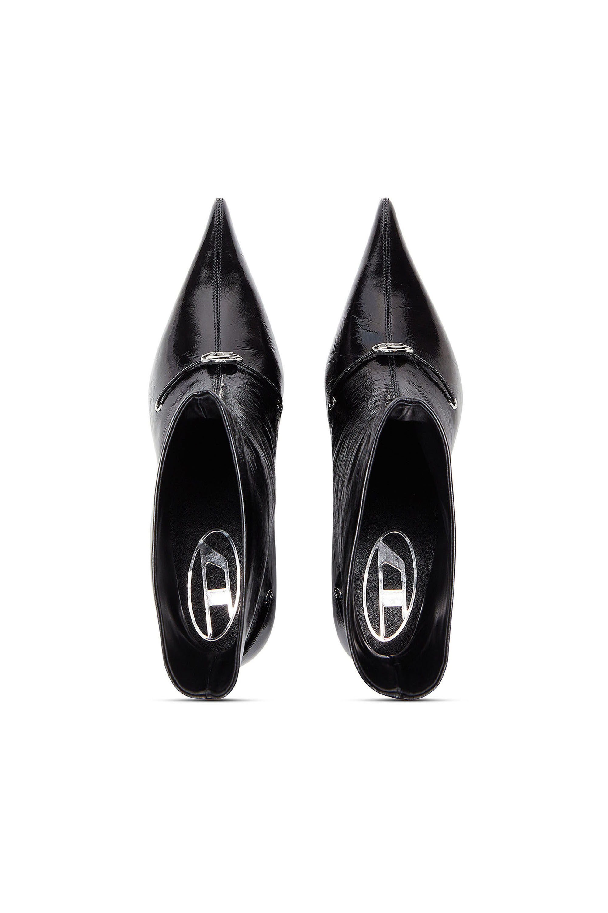 Diesel - D-JEWELS  40 TUBE, Damen D-Ten&Half - Stiefeletten aus Lackleder in Schwarz - 5