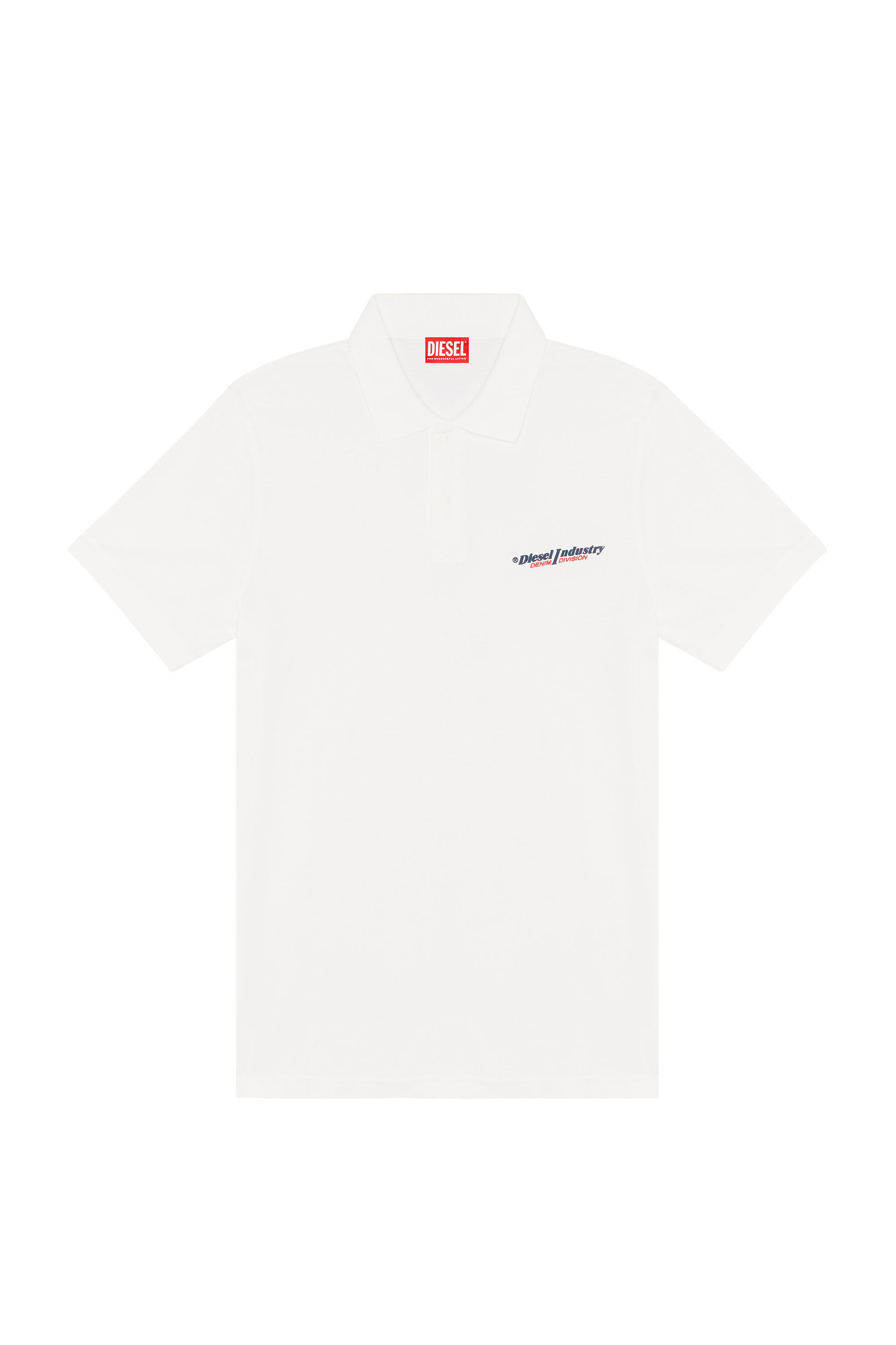 Diesel - T-SMITH-IND, Herren Poloshirt mit Diesel Industry-Print in Weiß - 2