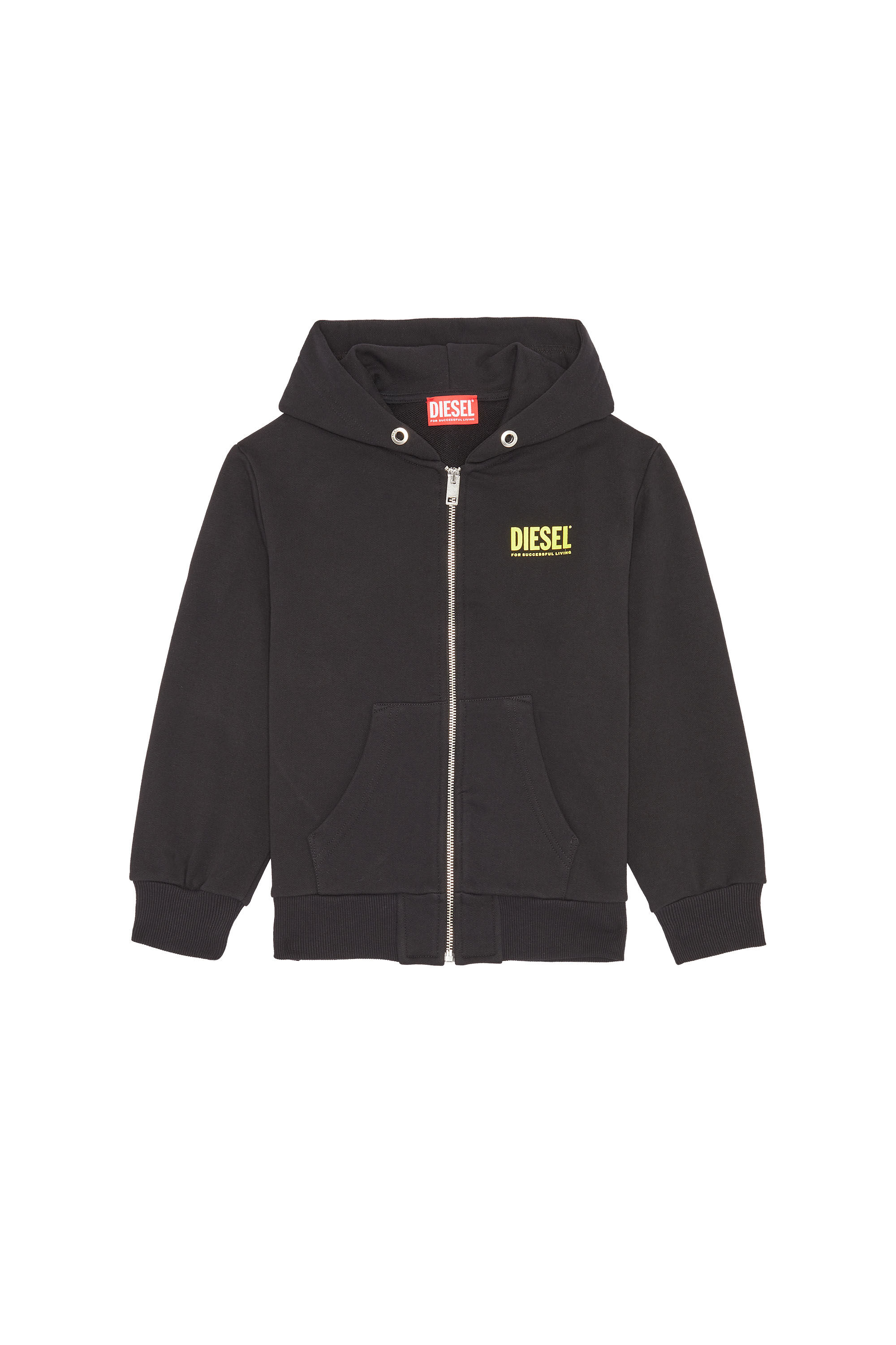 Diesel - SGIRKHOODZIP-LOGOX OVER, Schwarz - Image 1