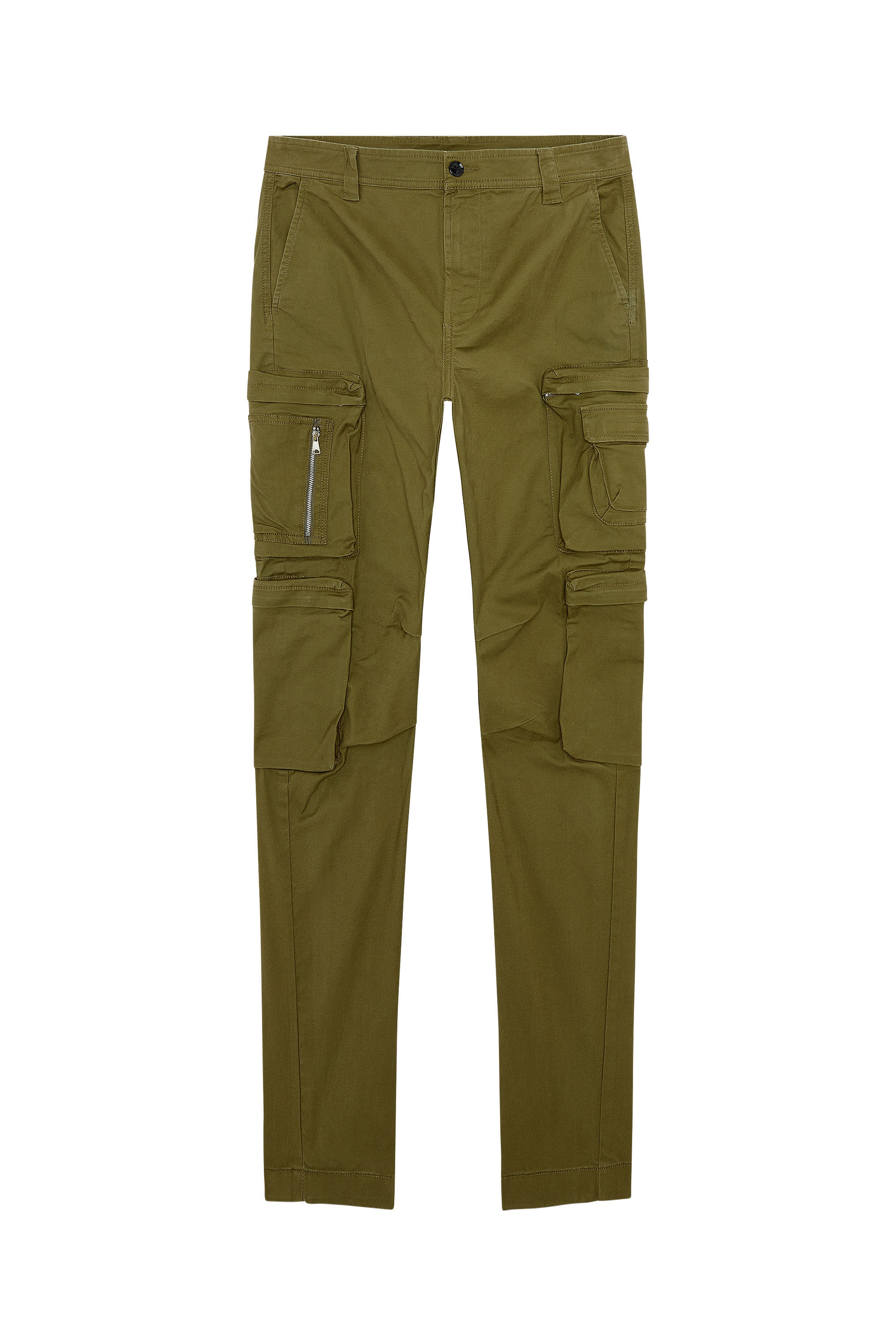 Diesel - P-ARLEM, Man Cargo pants with zip pocket in Green - Image 2