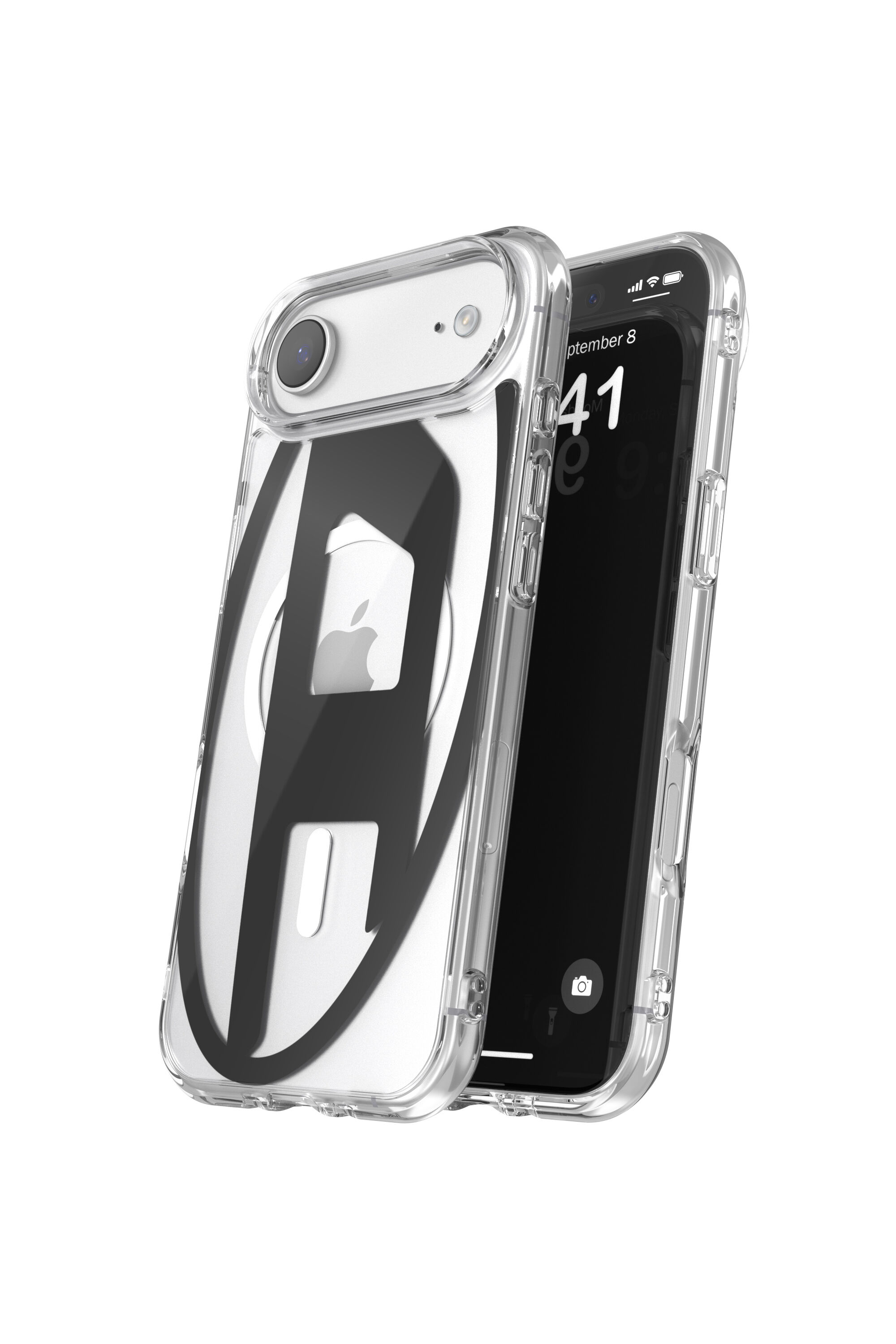 Diesel - 60416 AOP CASE, Unisex Oval D Metallic-Hülle mit Magsafe für iPhone 17 Air in Schwarz - 3