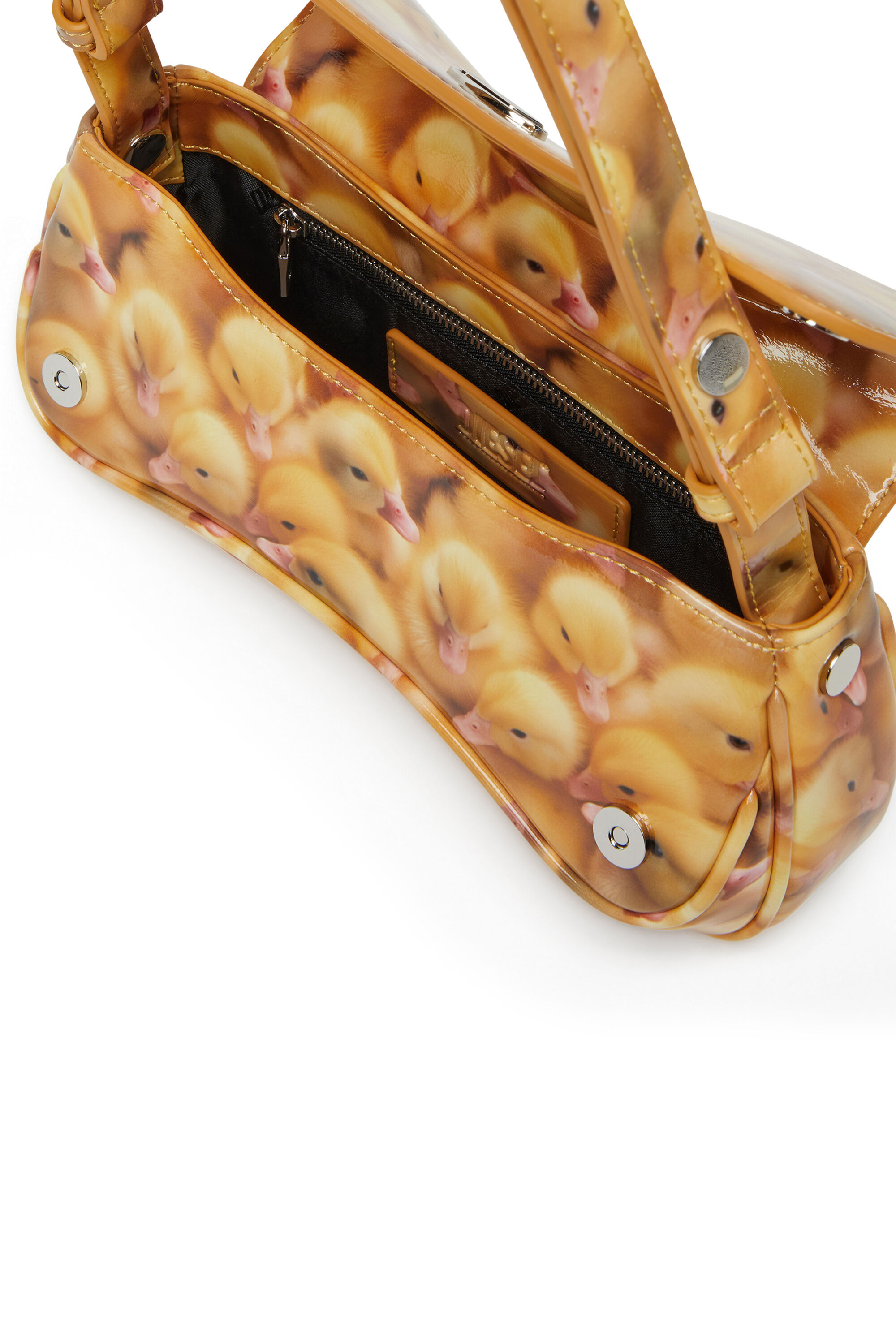 Diesel - PLAY CLUTCH, Damen Play-Glänzende Clutch mit Print in Gelb - 2