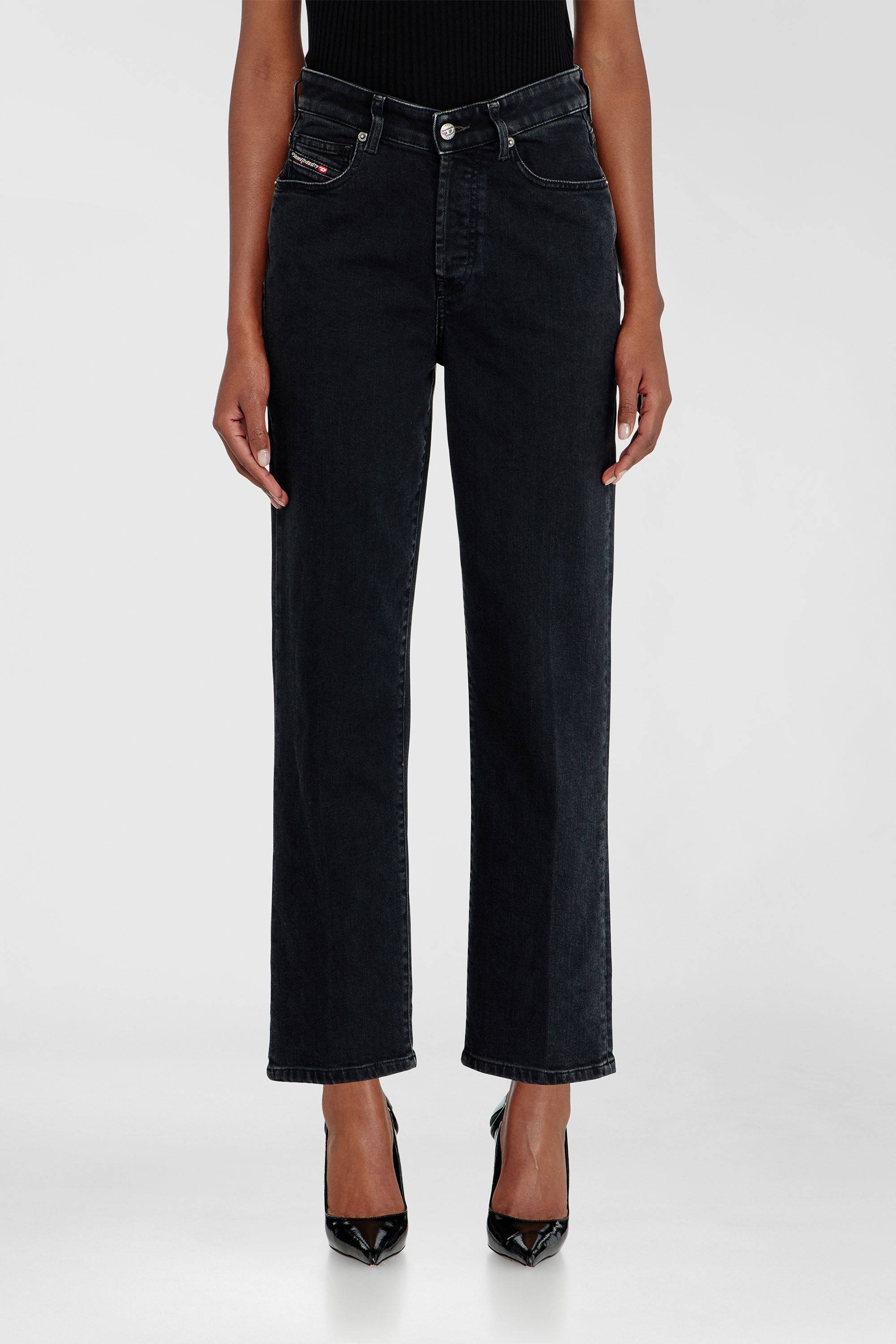Diesel - Damen Regular Jeans 1981 D-Went 09N89, Schwarz/Dunkelgrau - 4