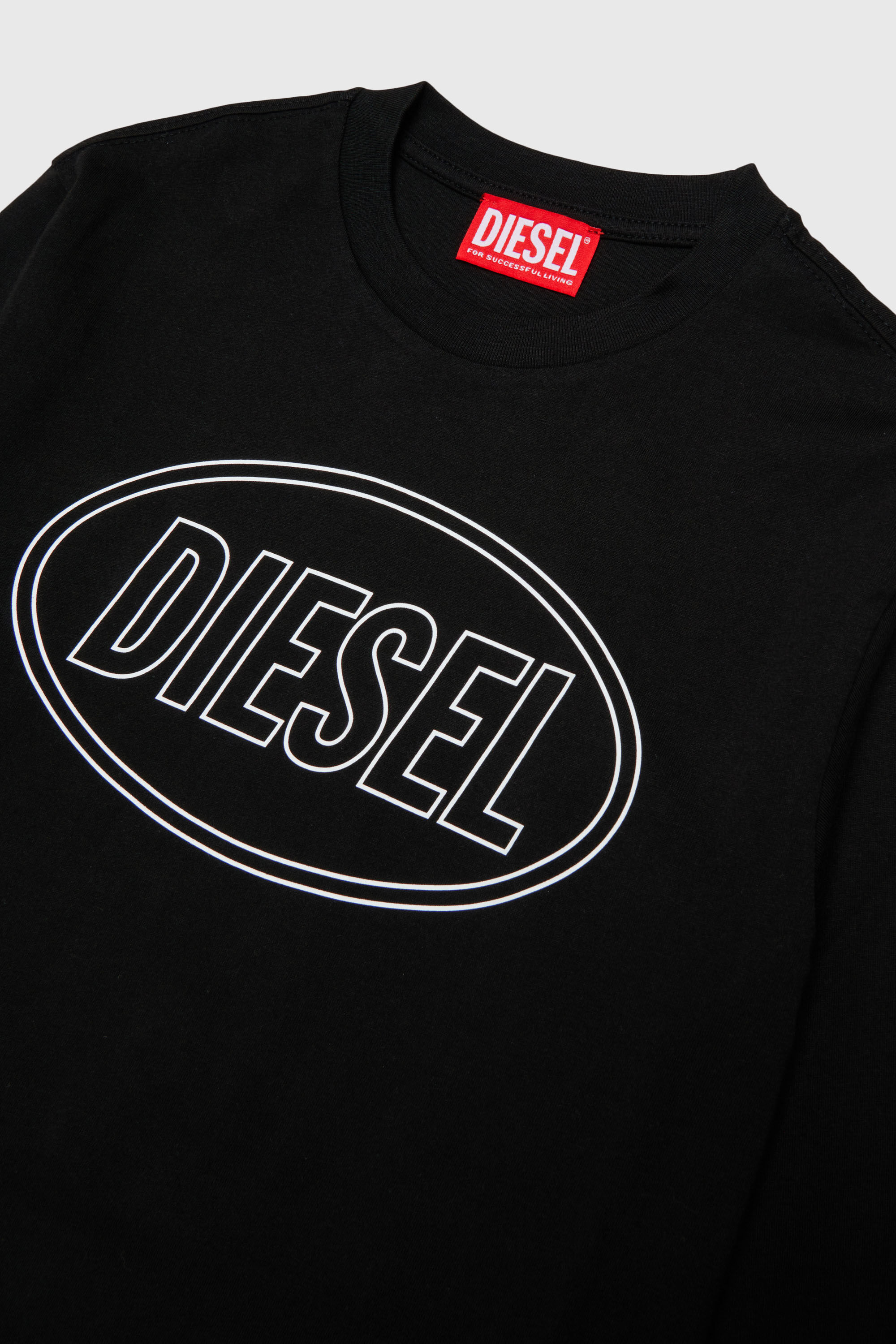 Diesel - TCIRCLELS OVER, Herren Langarm-T-Shirt mit Oval D Logo in Schwarz - 3