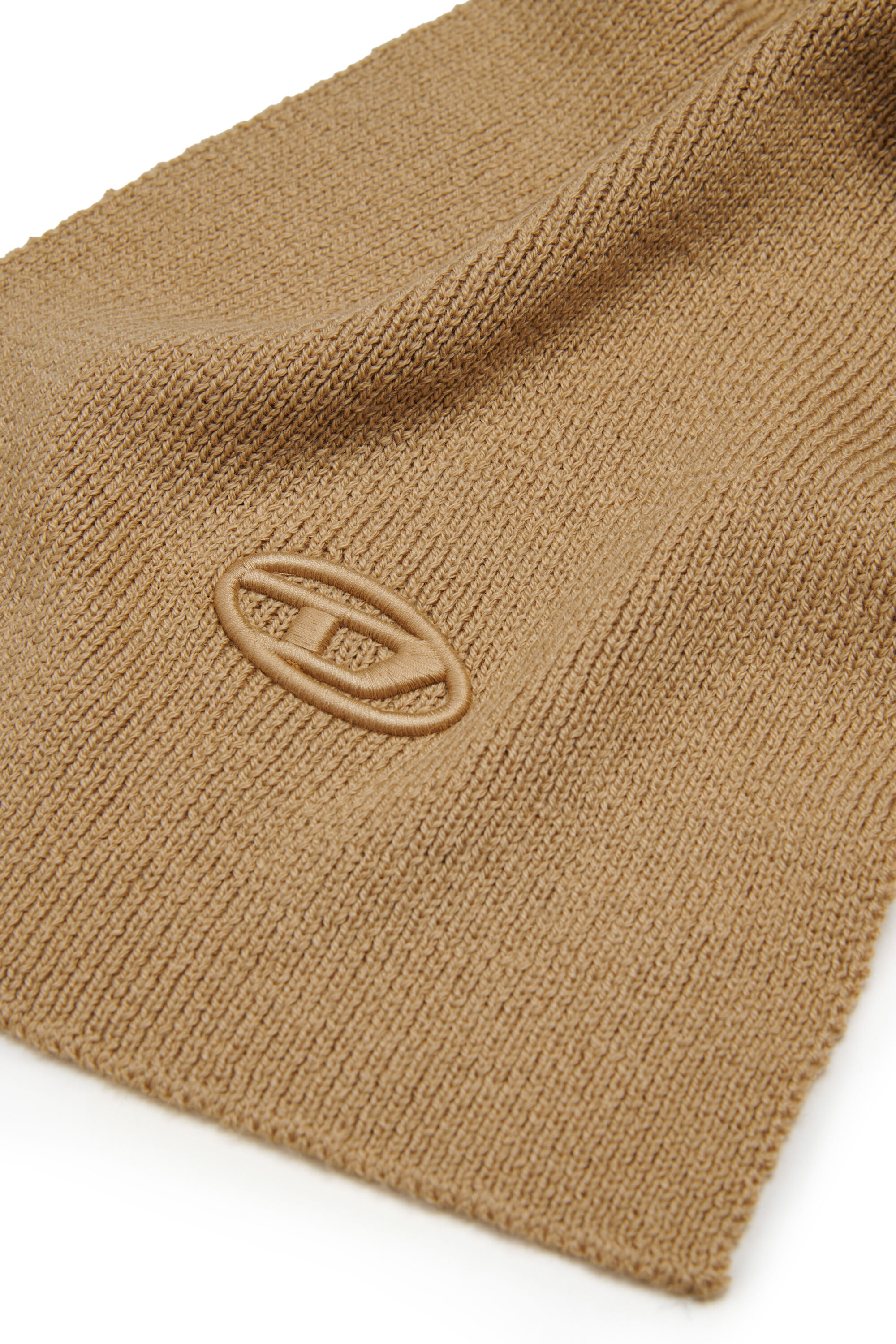 Diesel - RKCODERSCARF, Unisex Schal aus Wollmischung mit Logo in Hellbraun - 3