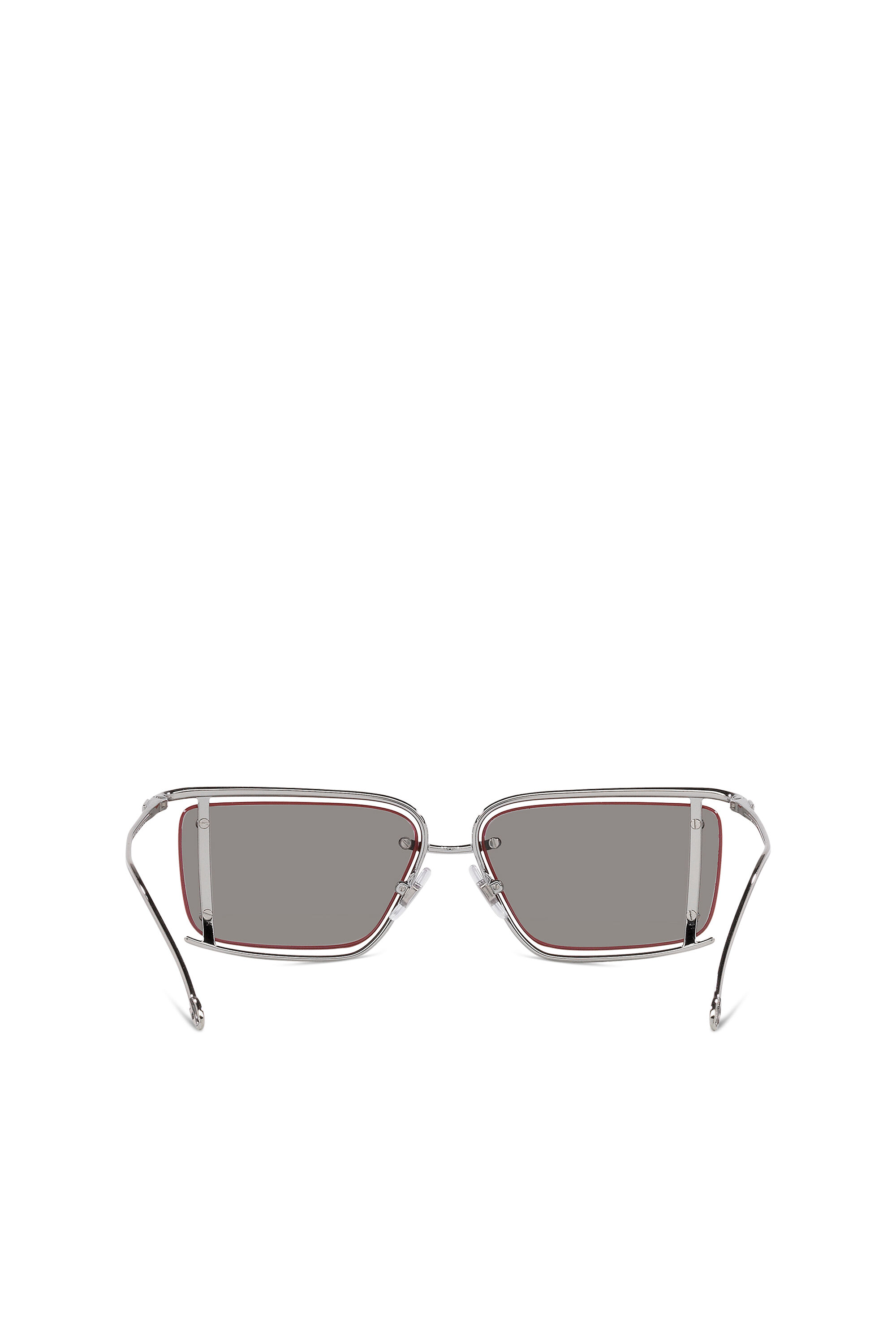 Diesel - 0DL1002, Unisex Rechteckiges Modell Brille in Silber - 3