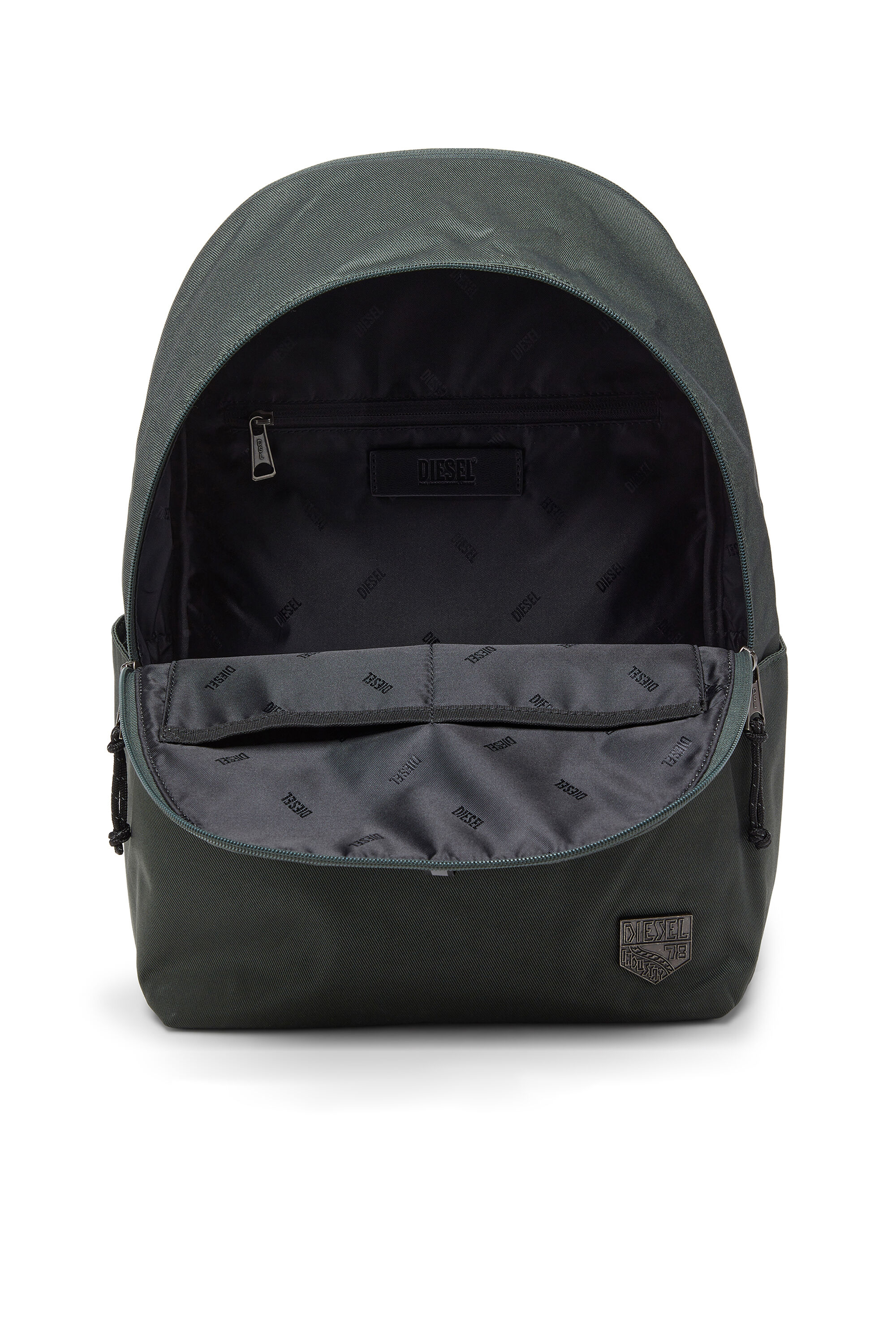 Diesel - D-PACK BACKPACK X, Unisex D-Pack - Nylon-Rucksack mit Emblem-Logo in Dunkelgr&uuml;n - 3