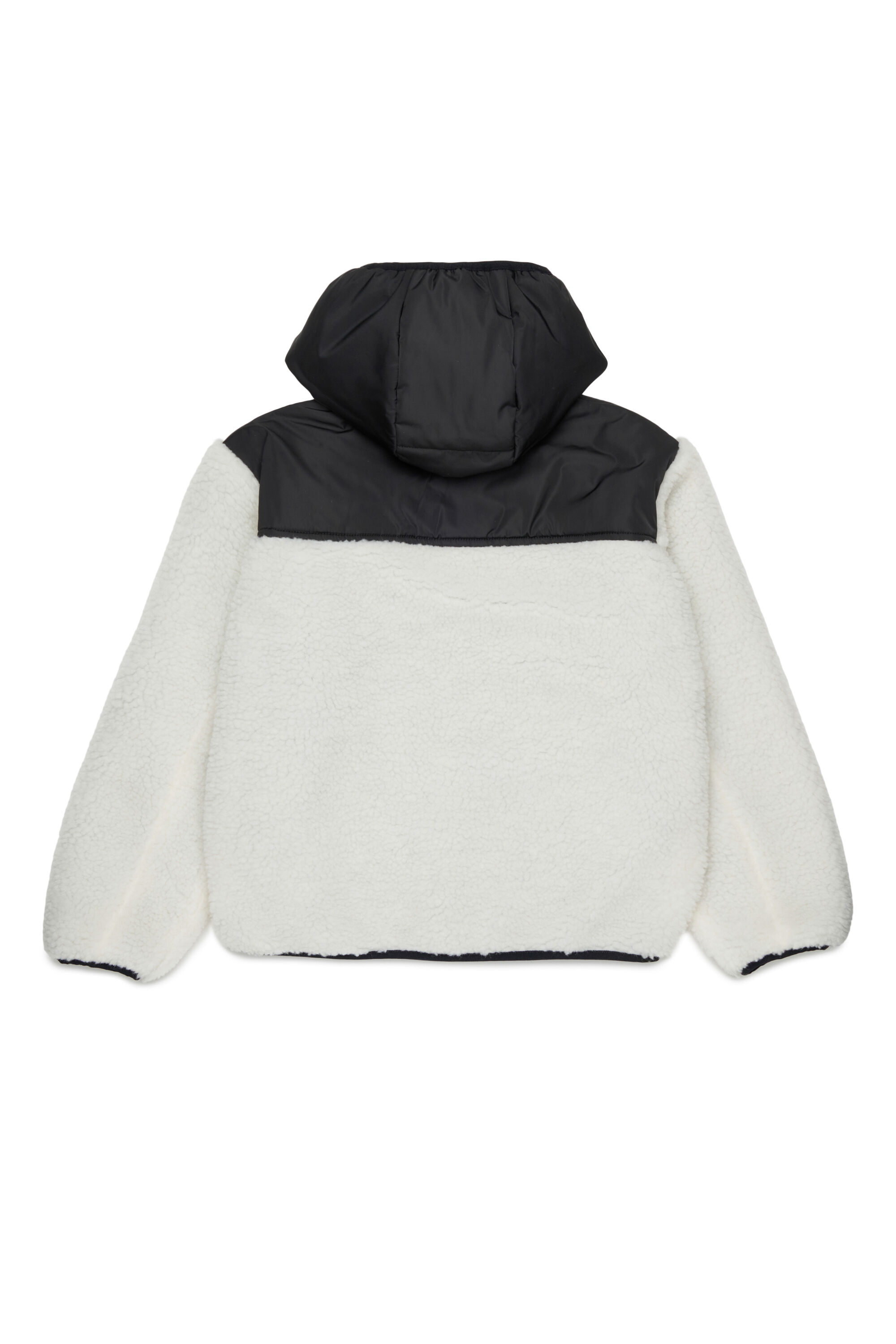 Diesel - JSHEAR, Herren Kapuzensweatjacke aus nylon und teddy-fleece in Wei&szlig; - 2