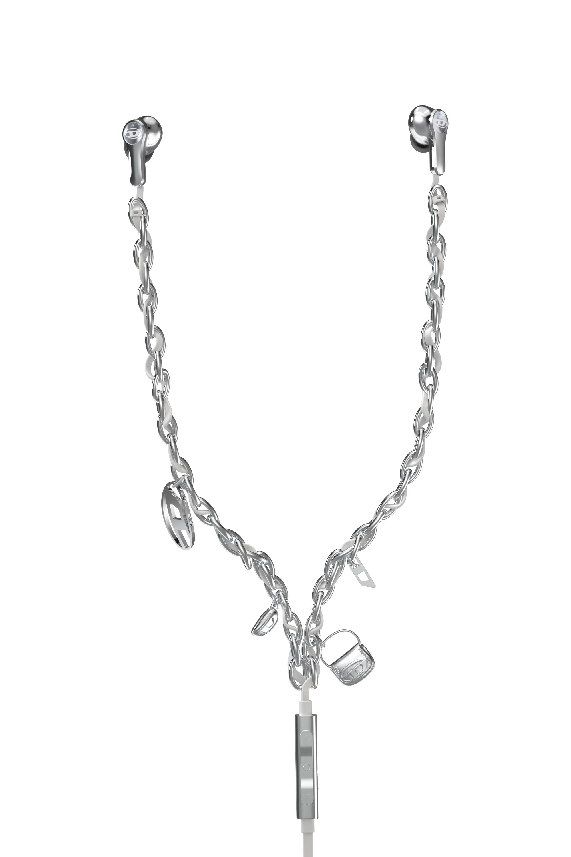 Women's Wired Earbuds and charms | Silver | Diesel {{Country}}